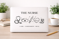 The Nurse MacBook Case | Stethoscope, Syringe, Nurse Cap, Heartbeat Design
