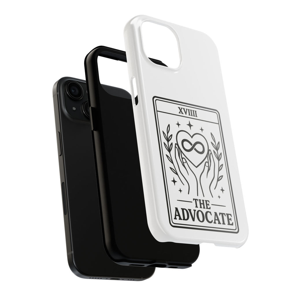 The Advocate tarot card Phone Case | infinity heart hands design