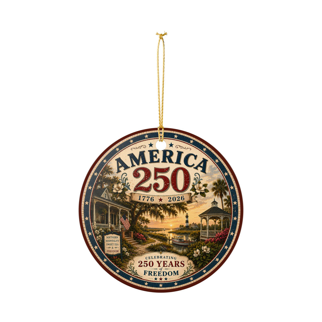 America 250 Ornament | 1776-2026 Ceramic Commemorative Decoration