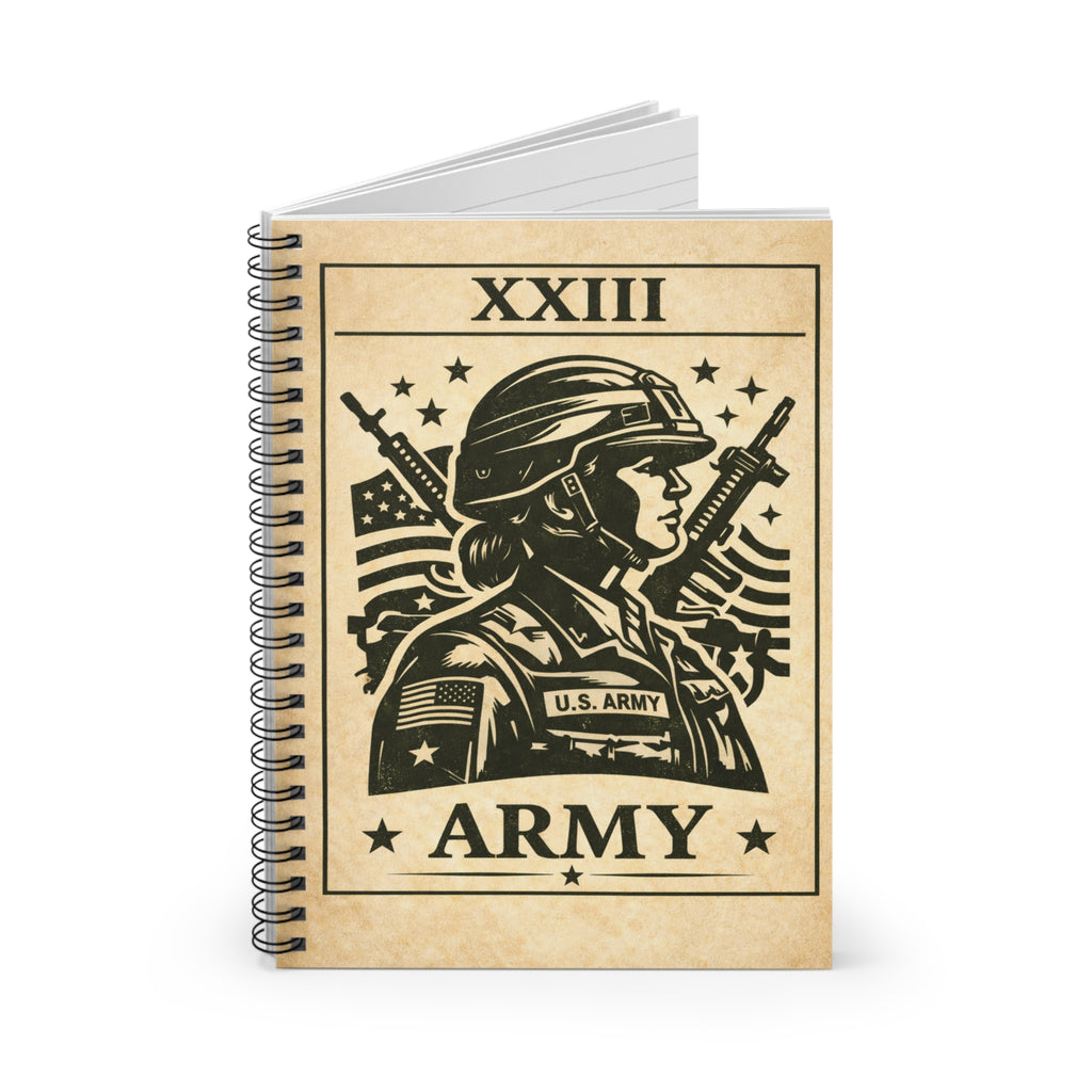 U.S. Army Female Soldier Portrait Notebook | Spiral Ruled Journal