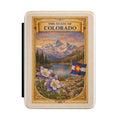 The State of Colorado scenic flag design Kindle Case | Mountain landscape, columbine flowers