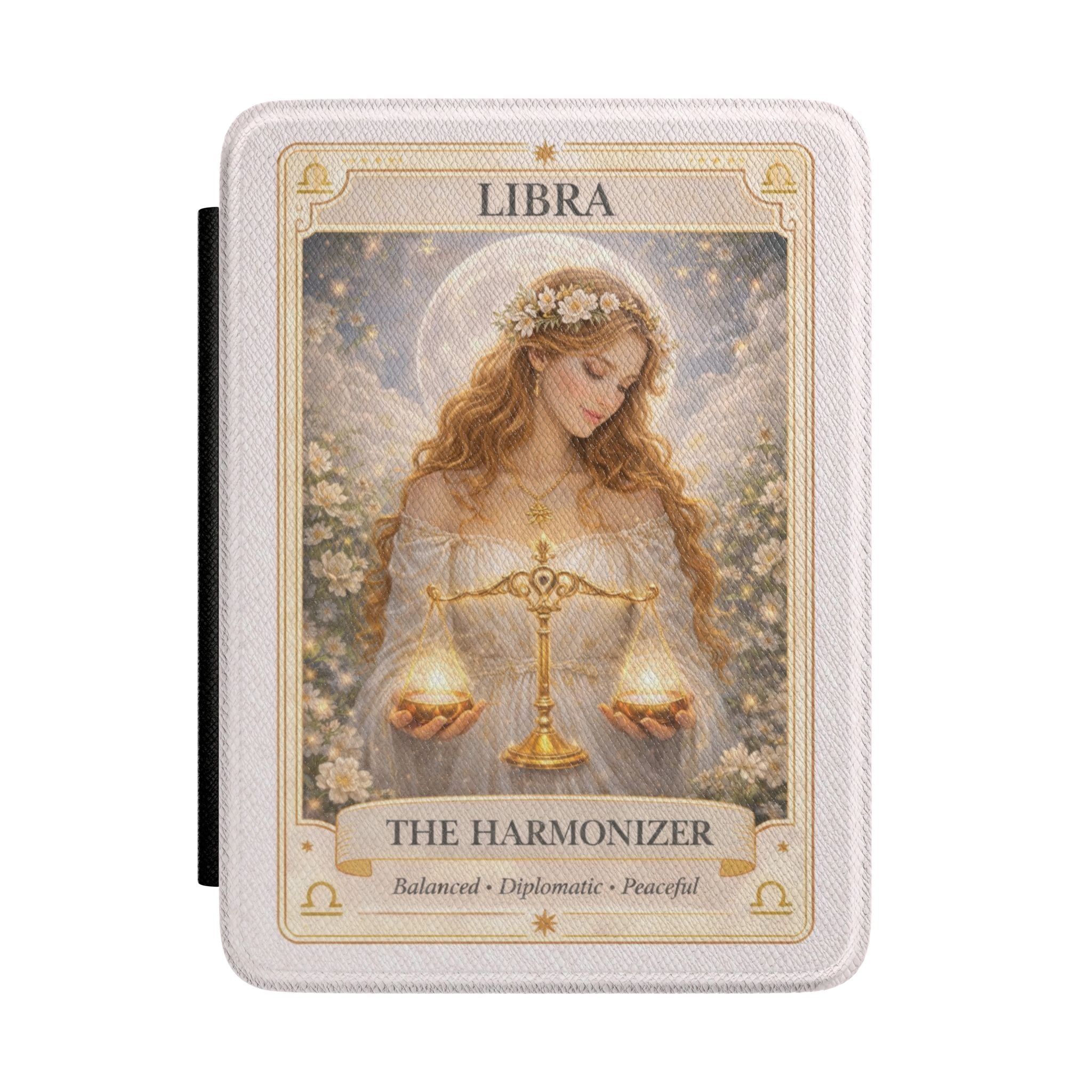 Libra The Harmonizer tarot art Kindle Case | Zodiac scales astrology cover