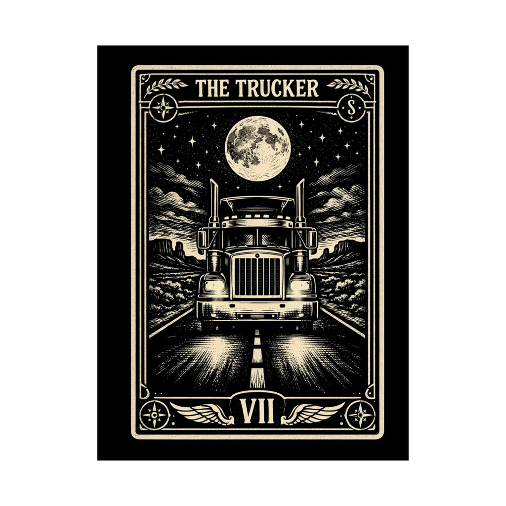 Truck Driver Poster | Truck Driver Wall Art | Trucker Gift | Blue Collar Decor | Garage Wall Art | Gift for Him