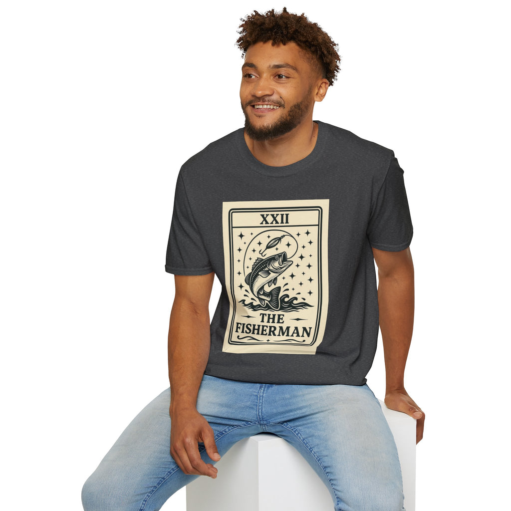 The Fisherman Tarot Card T-Shirt | Fish Illustration, Nautical Fishing Tee
