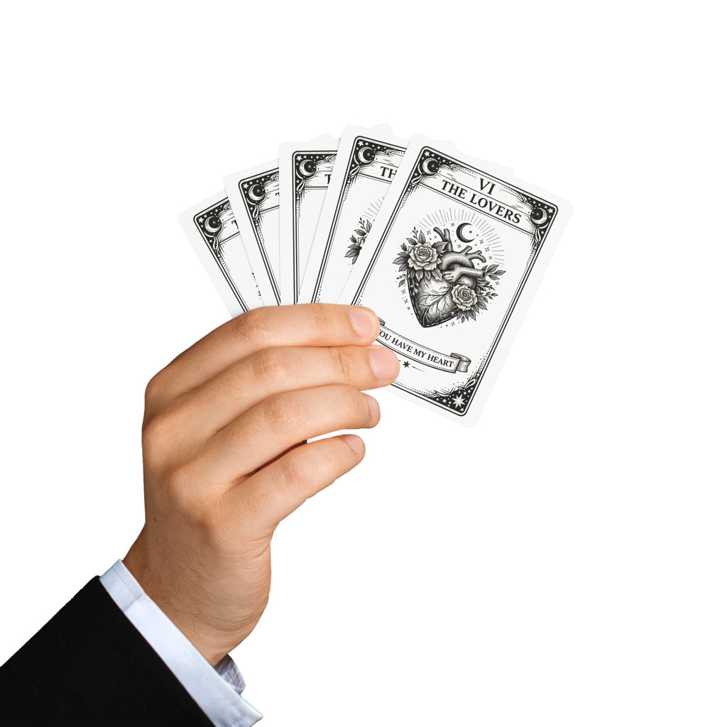 Tarot Lovers Playing Cards Poker Deck | The Lovers Card Ace Spade Design