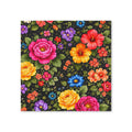Vibrant Floral Pattern Napkins | Colorful Rose Hibiscus Cocktail Napkins