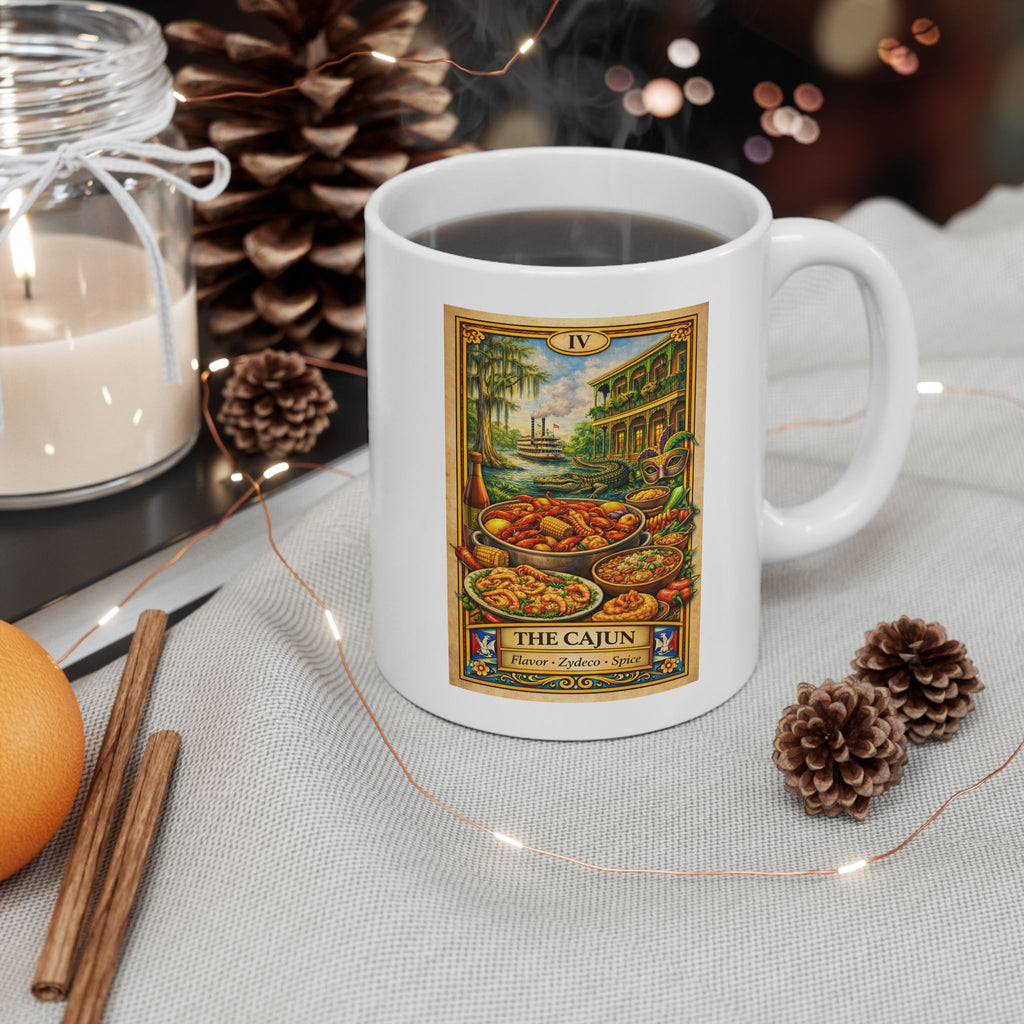 Vintage Cajun Life Mug | Lousianna | Kitchen Art Ceramic
