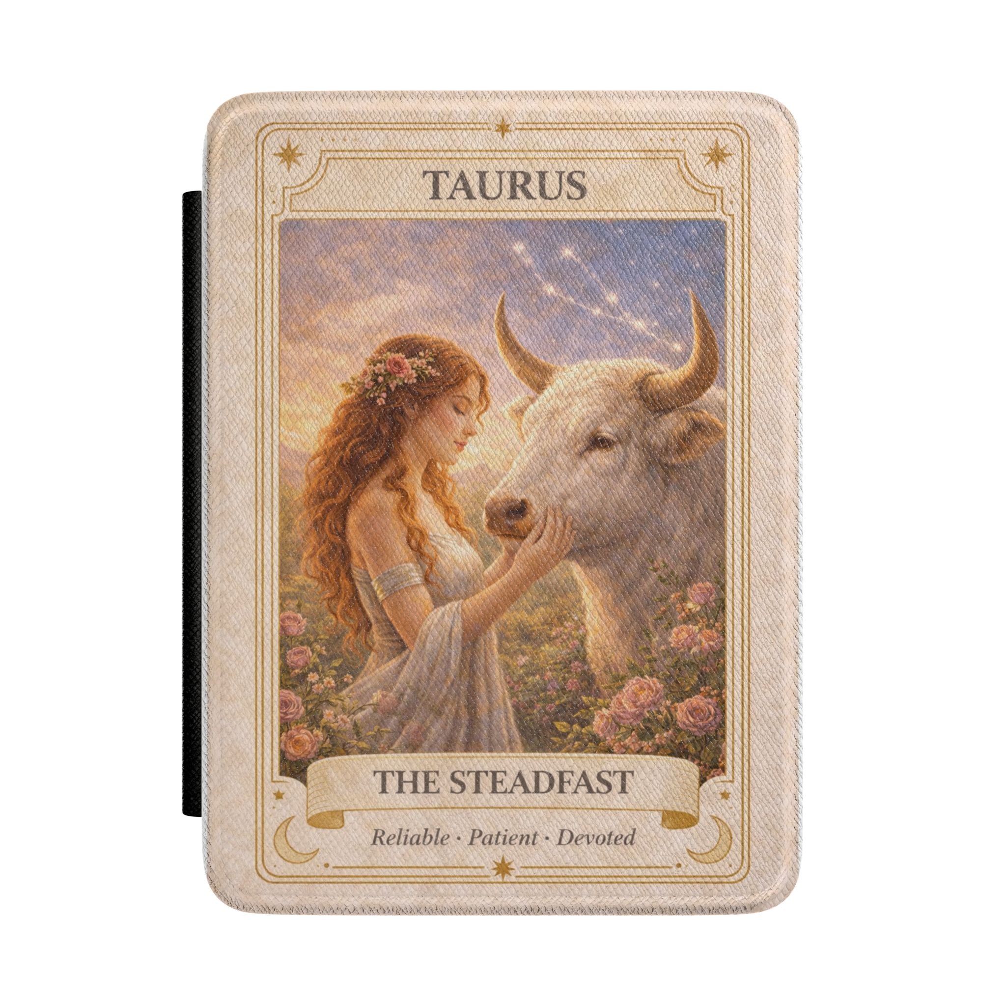 Taurus Zodiac Tarot Illustration Kindle Case | The Steadfast Astrological Cover