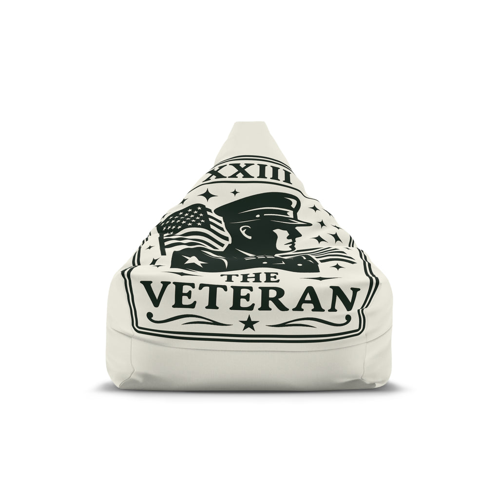 The Veteran emblem Bean Bag Chair Cover | Military Patriotic design