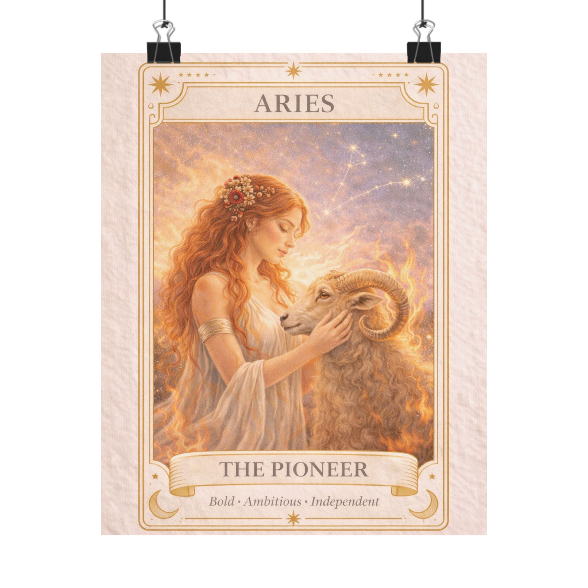 Aries Poster - Aries Zodiac Wall Art - Aries Decor - Astrology Poster - Zodiac Wall Art - Aries Gift - Horoscope Wall Art