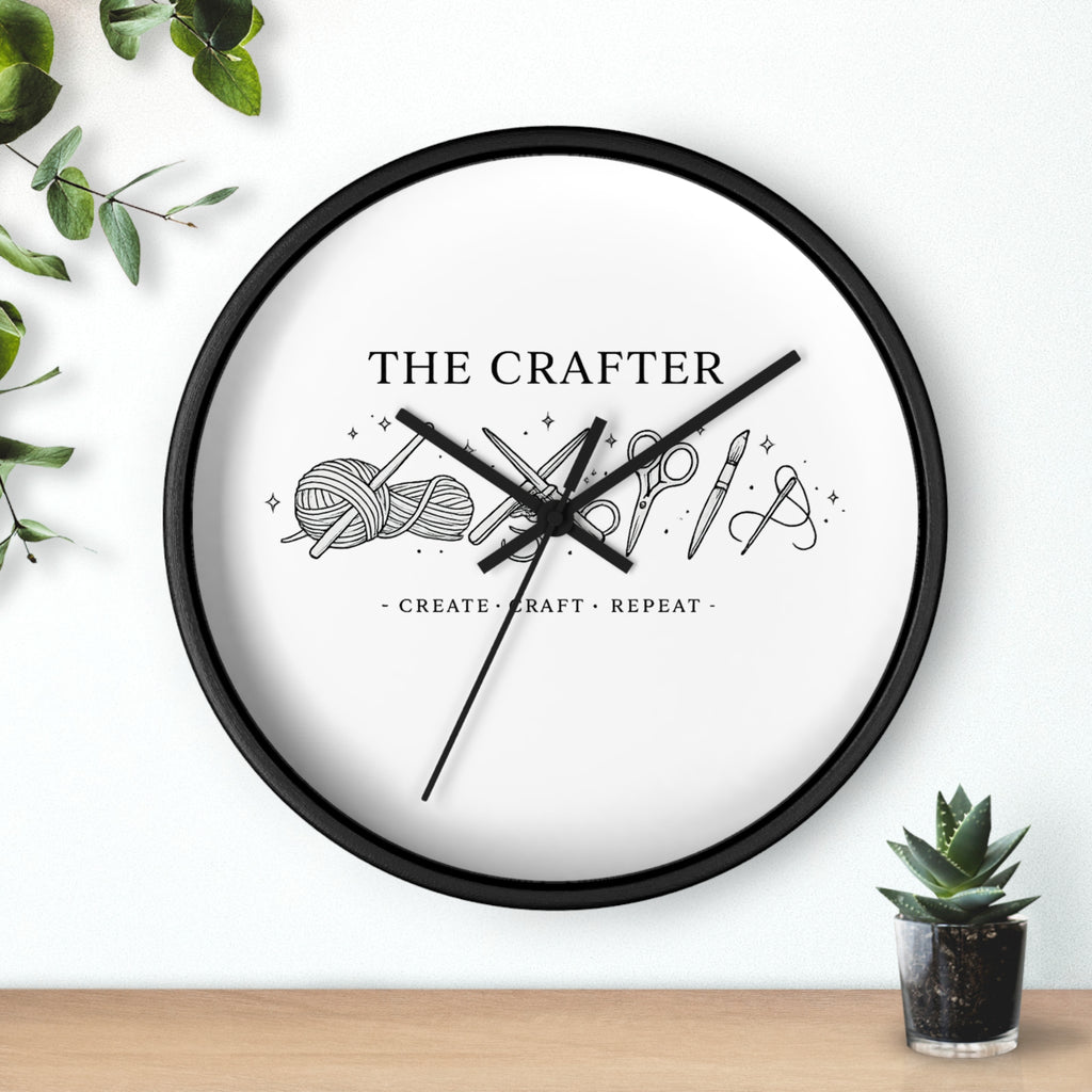 The Crafter yarn scissors art wall clock | Create Craft Repeat, Crafting decor
