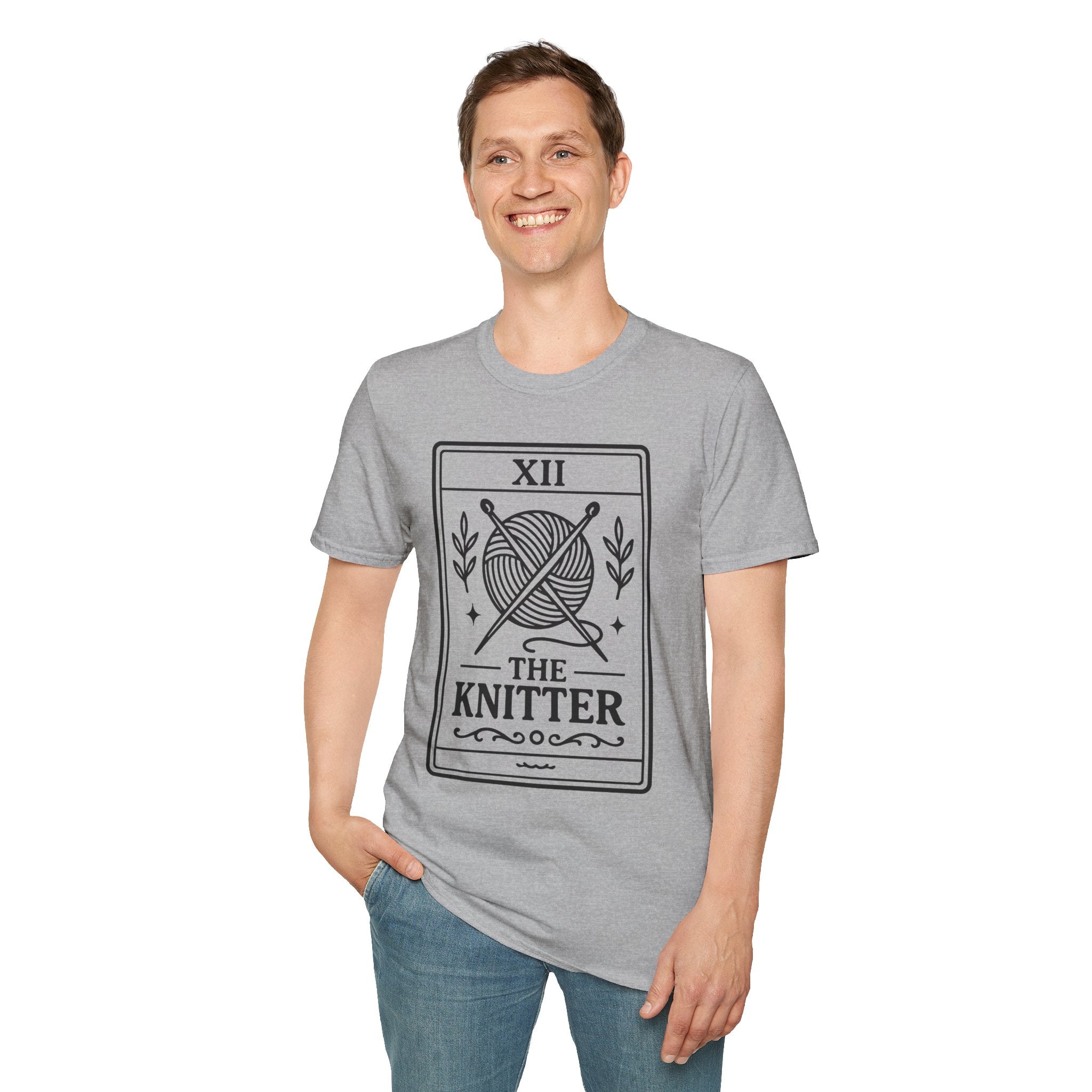 Knitter Shirt Tarot Card, Knitting Gift, Yarn Lover Shirt, Knitting Lover Tee, Knit Gift Idea, Craft Shirt, Knitter Aesthetic