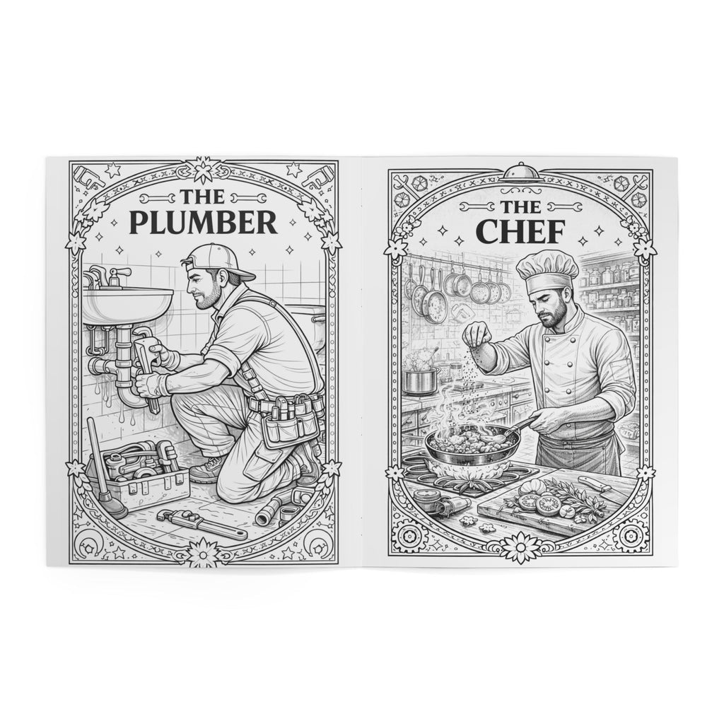 Blue Collar Coloring Book, Coloring Book | Skilled Trades Illustrations