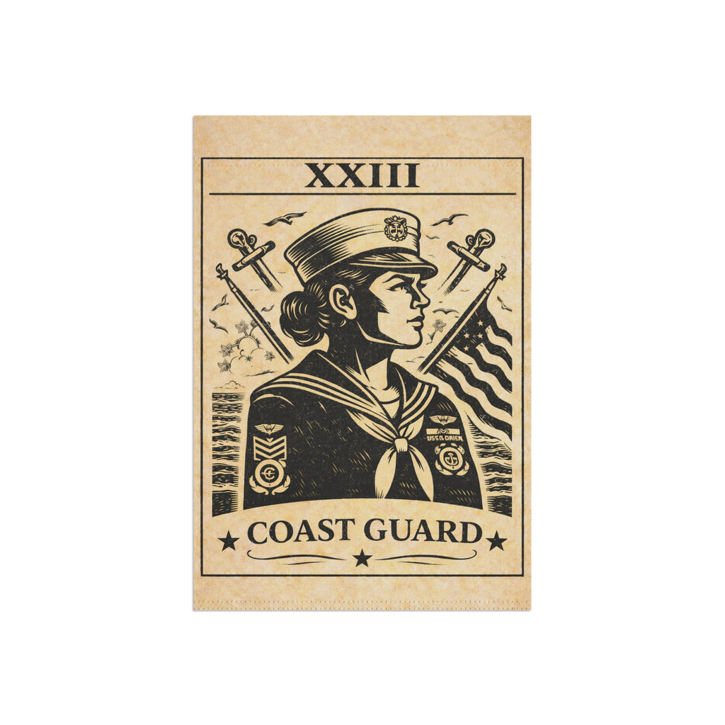 Coast Guard Sailor Illustration Garden & House Banner | Patriotic Nautical Flag