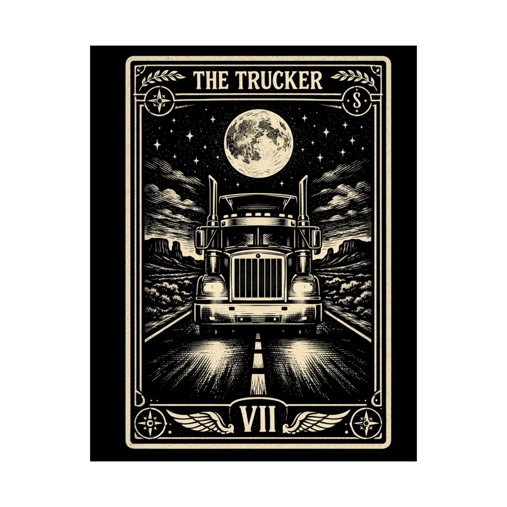 Truck Driver Poster | Truck Driver Wall Art | Trucker Gift | Blue Collar Decor | Garage Wall Art | Gift for Him