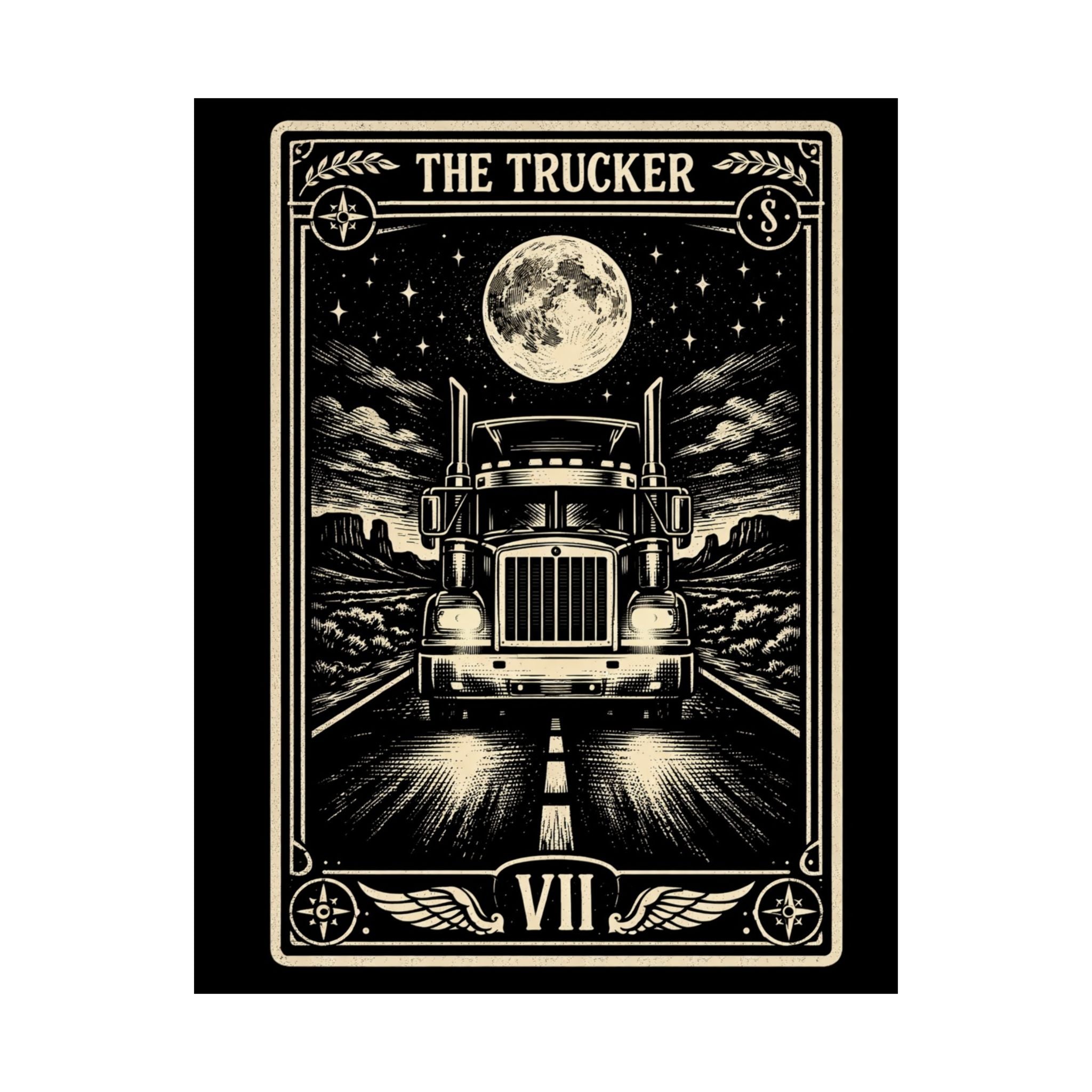 Truck Driver Poster | Truck Driver Wall Art | Trucker Gift | Blue Collar Decor | Garage Wall Art | Gift for Him