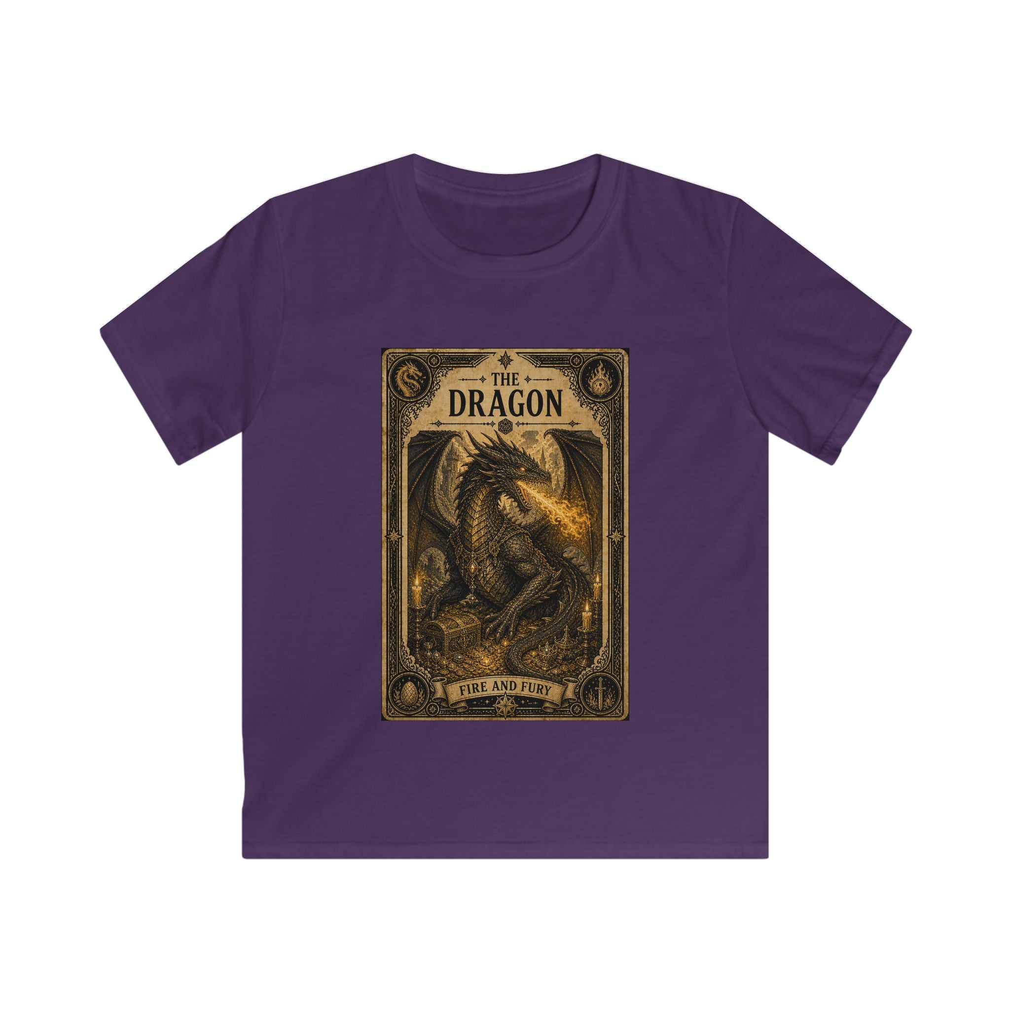 Kids T‑Shirt — 'The Dragon' Vintage Fantasy Graphic Tee (Kids)