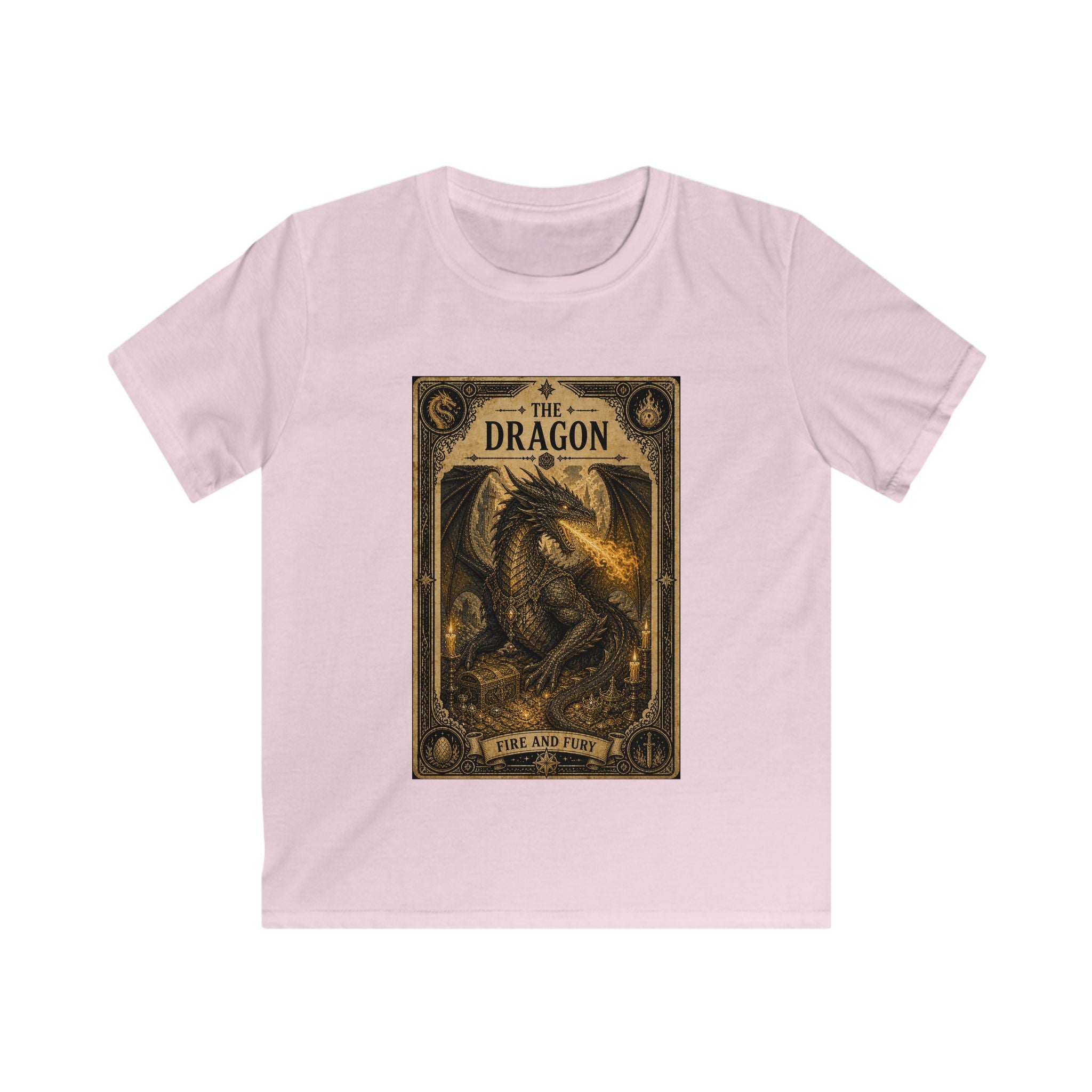Kids T‑Shirt — 'The Dragon' Vintage Fantasy Graphic Tee (Kids)