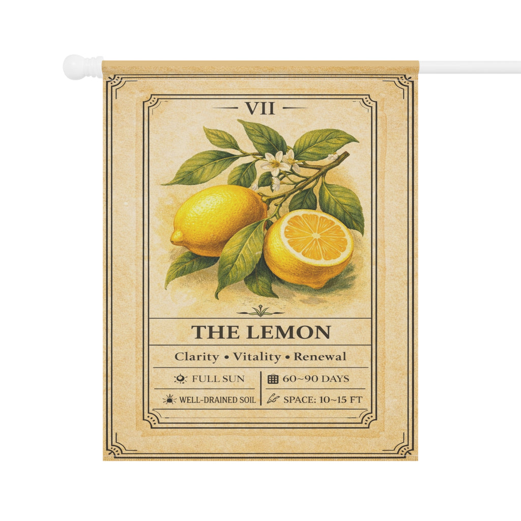 Vintage Lemon Botanical Garden Banner | House Flag