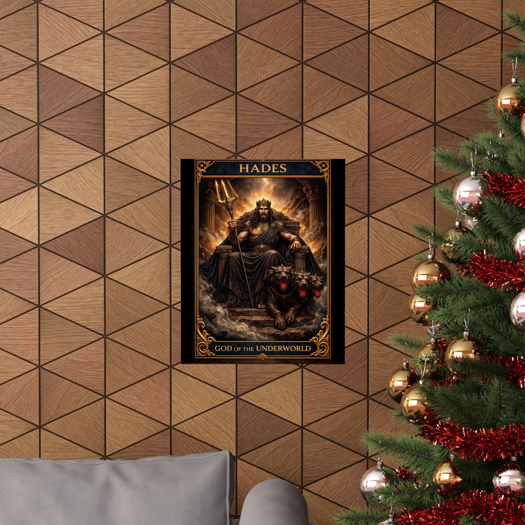 Hades Poster - Greek Mythology Wall Art - God of the Underworld Decor - Dark Aesthetic Poster - Mythology Art Print - Gothic Wall Art