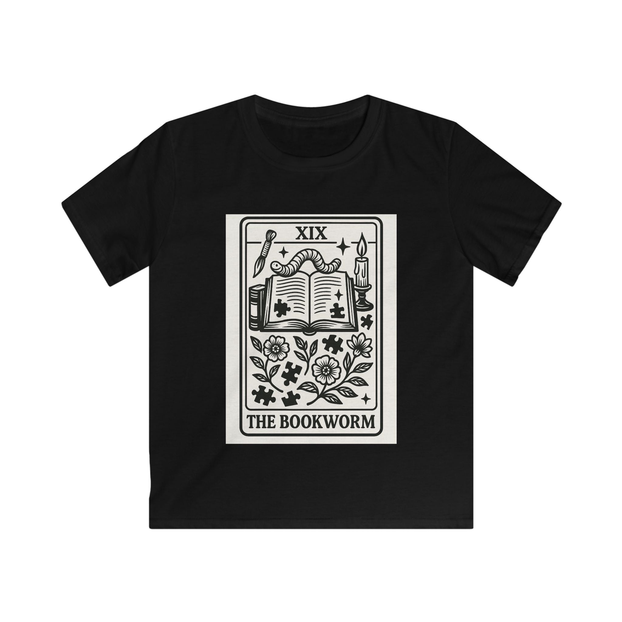 The Bookworm tarot card Kids Tee | Book lover illustration, reading design