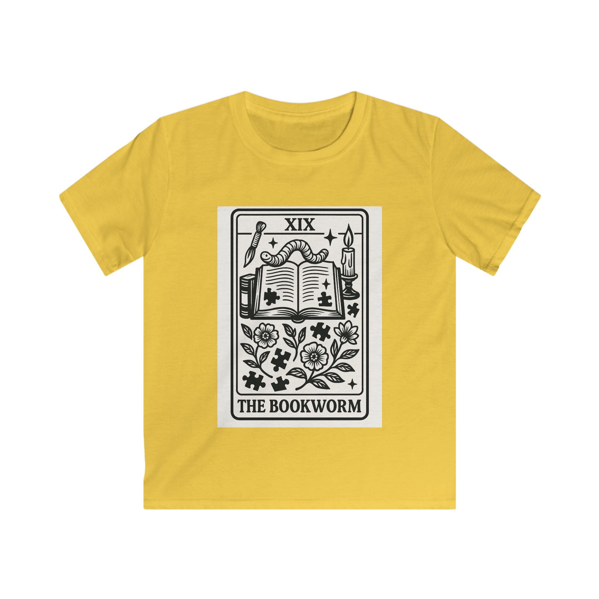 The Bookworm tarot card Kids Tee | Book lover illustration, reading design