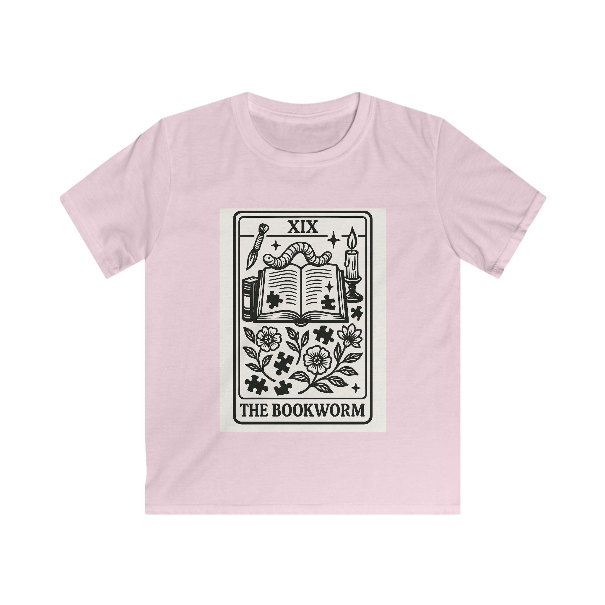 The Bookworm tarot card Kids Tee | Book lover illustration, reading design