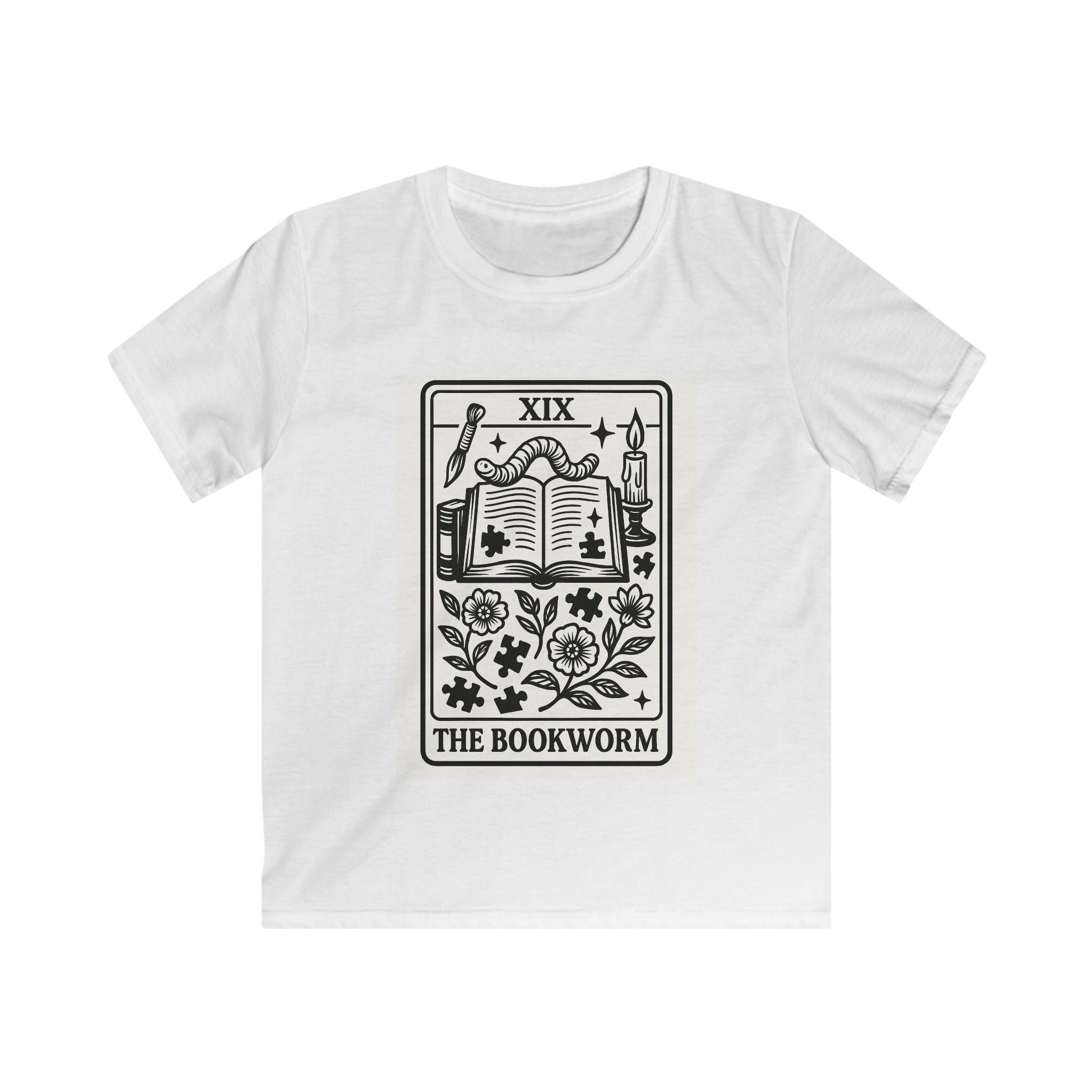 The Bookworm tarot card Kids Tee | Book lover illustration, reading design