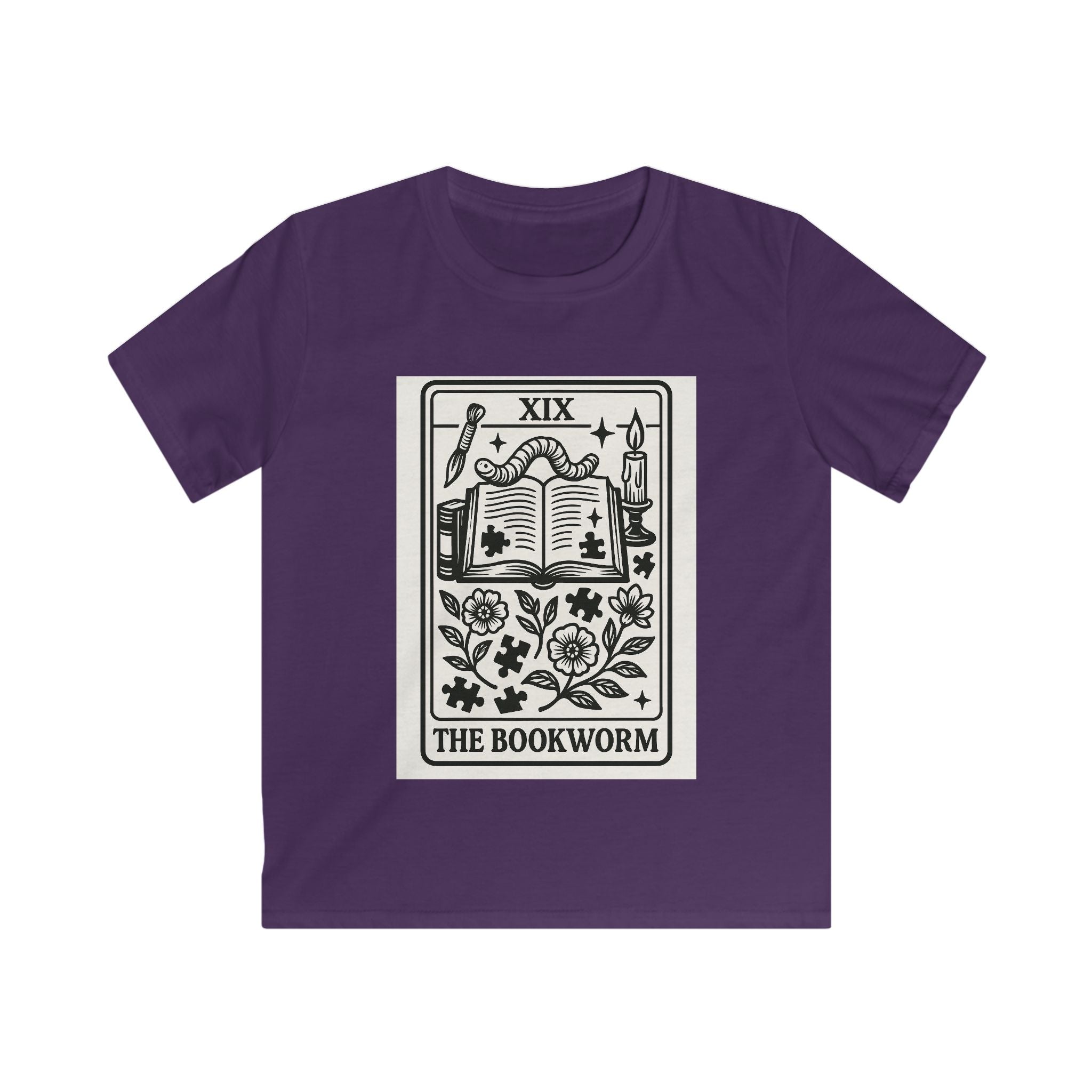 The Bookworm tarot card Kids Tee | Book lover illustration, reading design