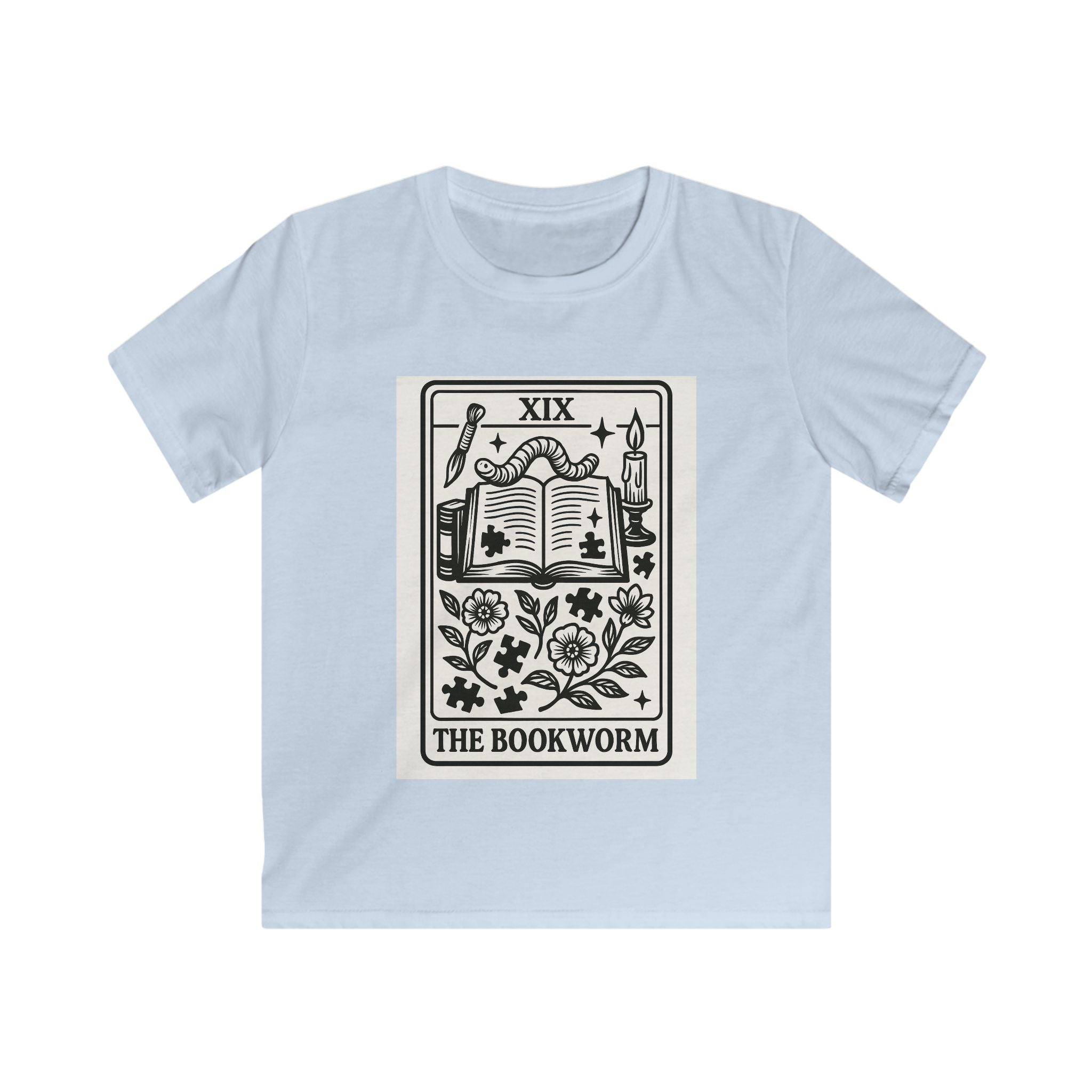 The Bookworm tarot card Kids Tee | Book lover illustration, reading design
