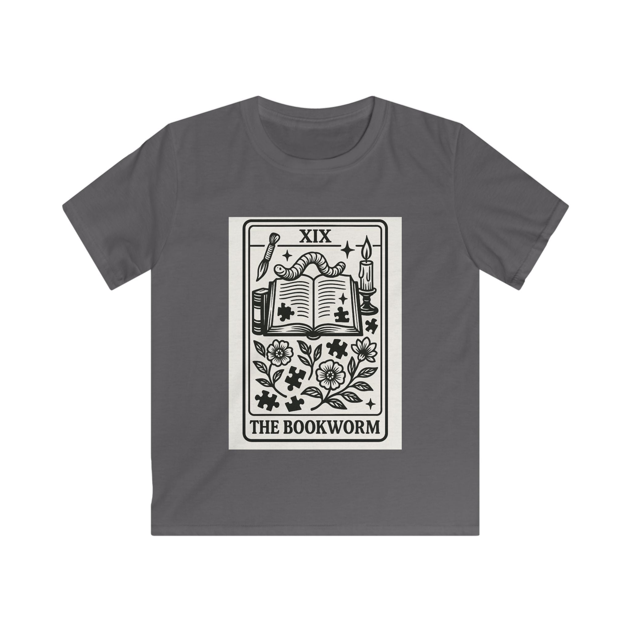 The Bookworm tarot card Kids Tee | Book lover illustration, reading design
