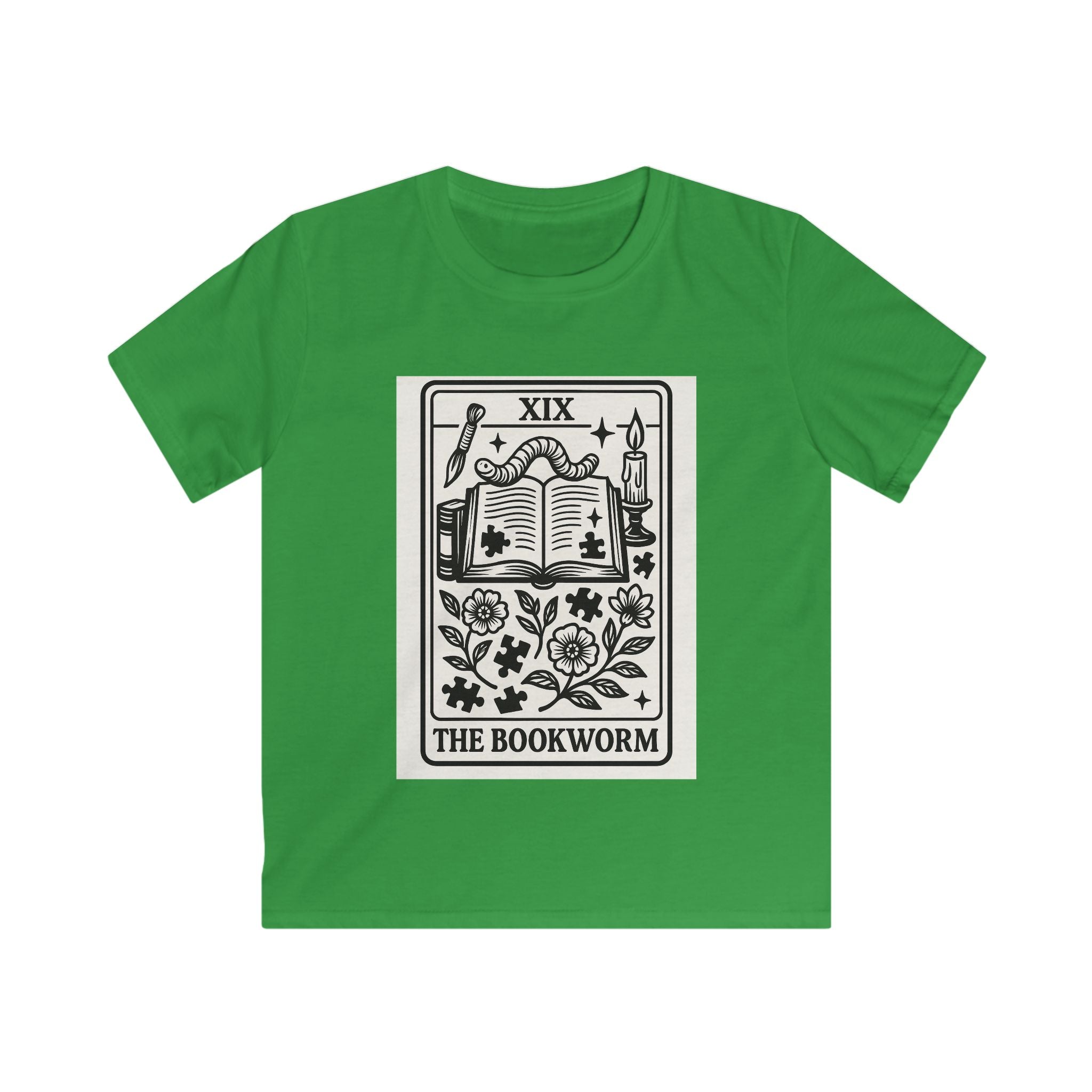 The Bookworm tarot card Kids Tee | Book lover illustration, reading design