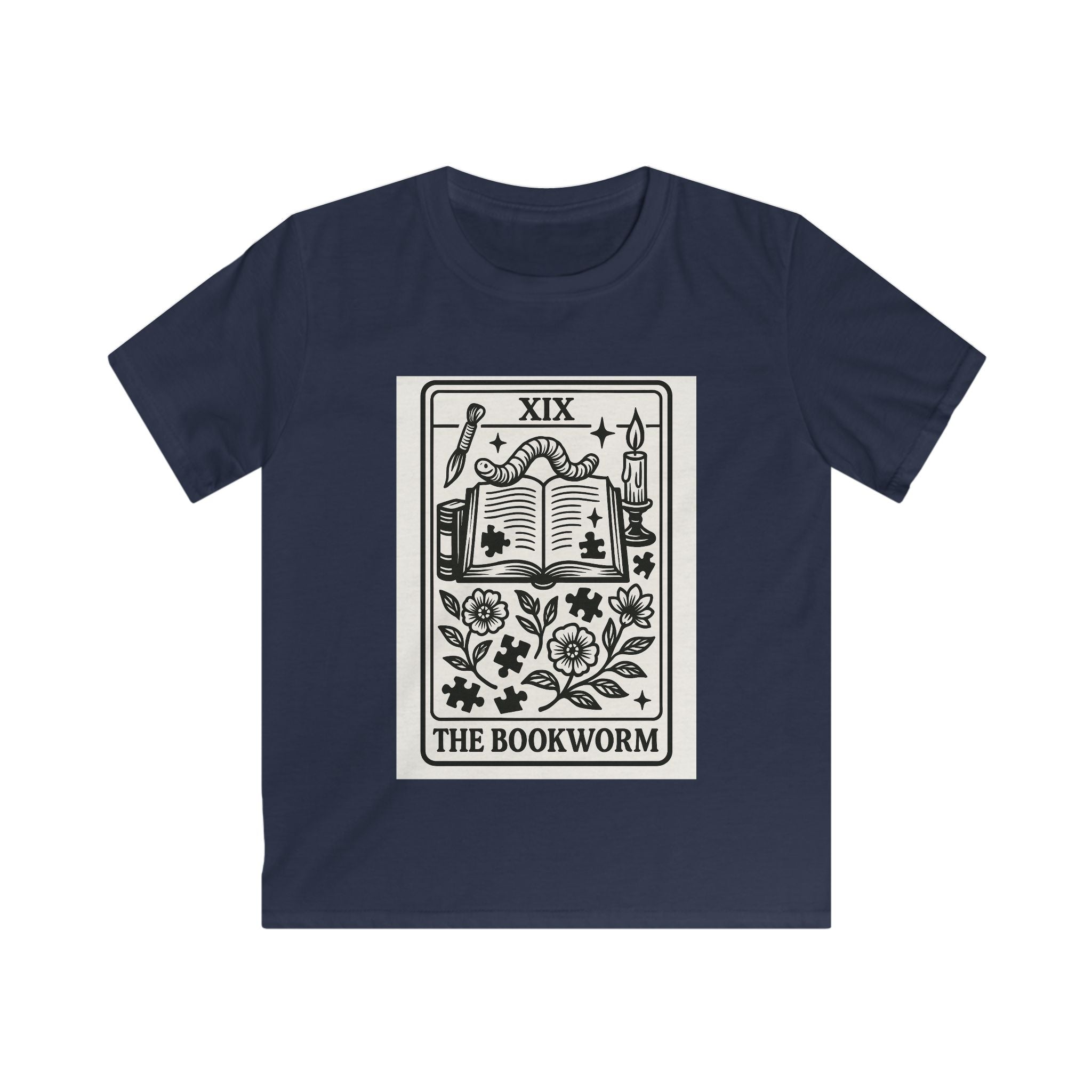 The Bookworm tarot card Kids Tee | Book lover illustration, reading design