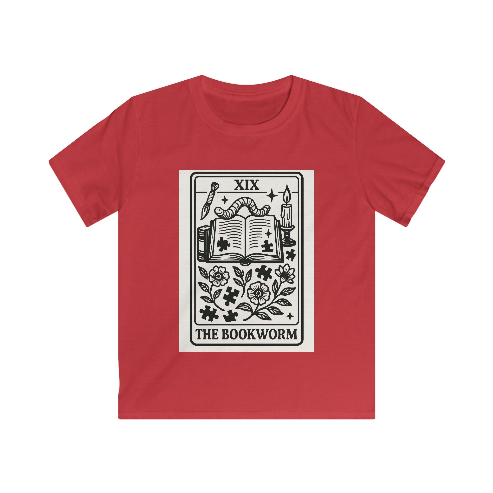 The Bookworm tarot card Kids Tee | Book lover illustration, reading design