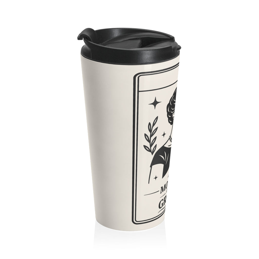 Mother of the Groom Travel Mug | Wedding Tribute, Floral Portrait