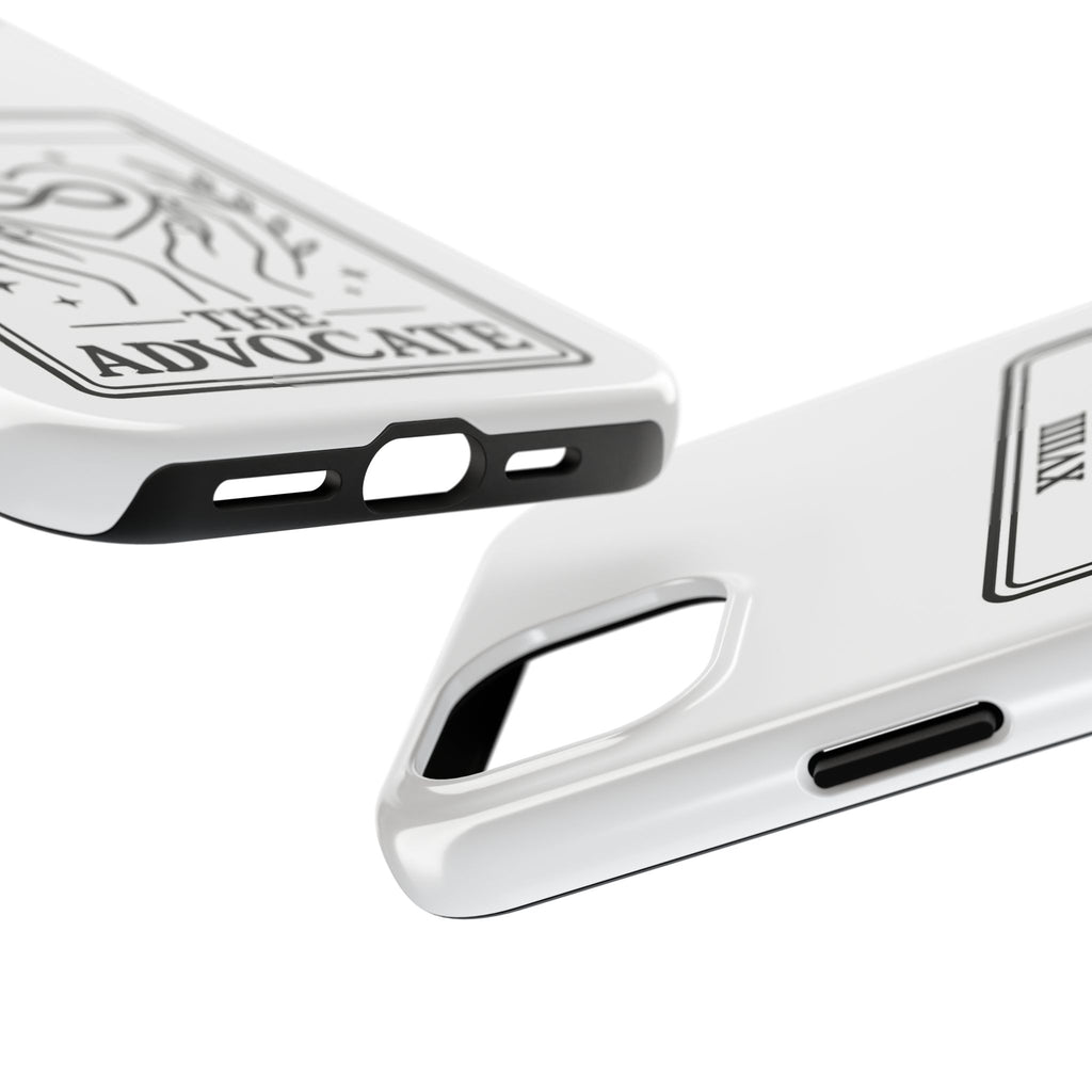 The Advocate tarot card Phone Case | infinity heart hands design