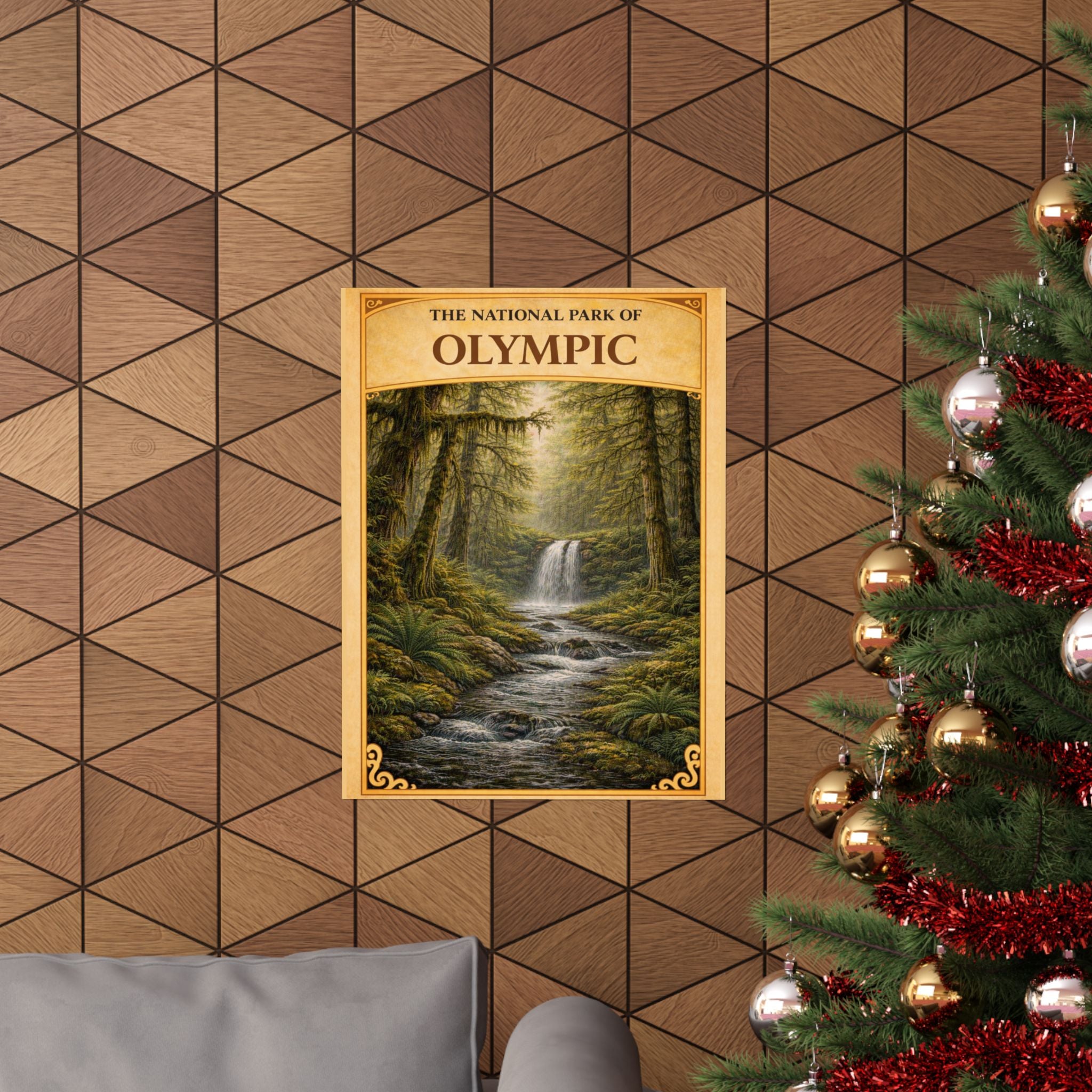Olympic National Park Waterfall Poster | Matte Vertical Poster