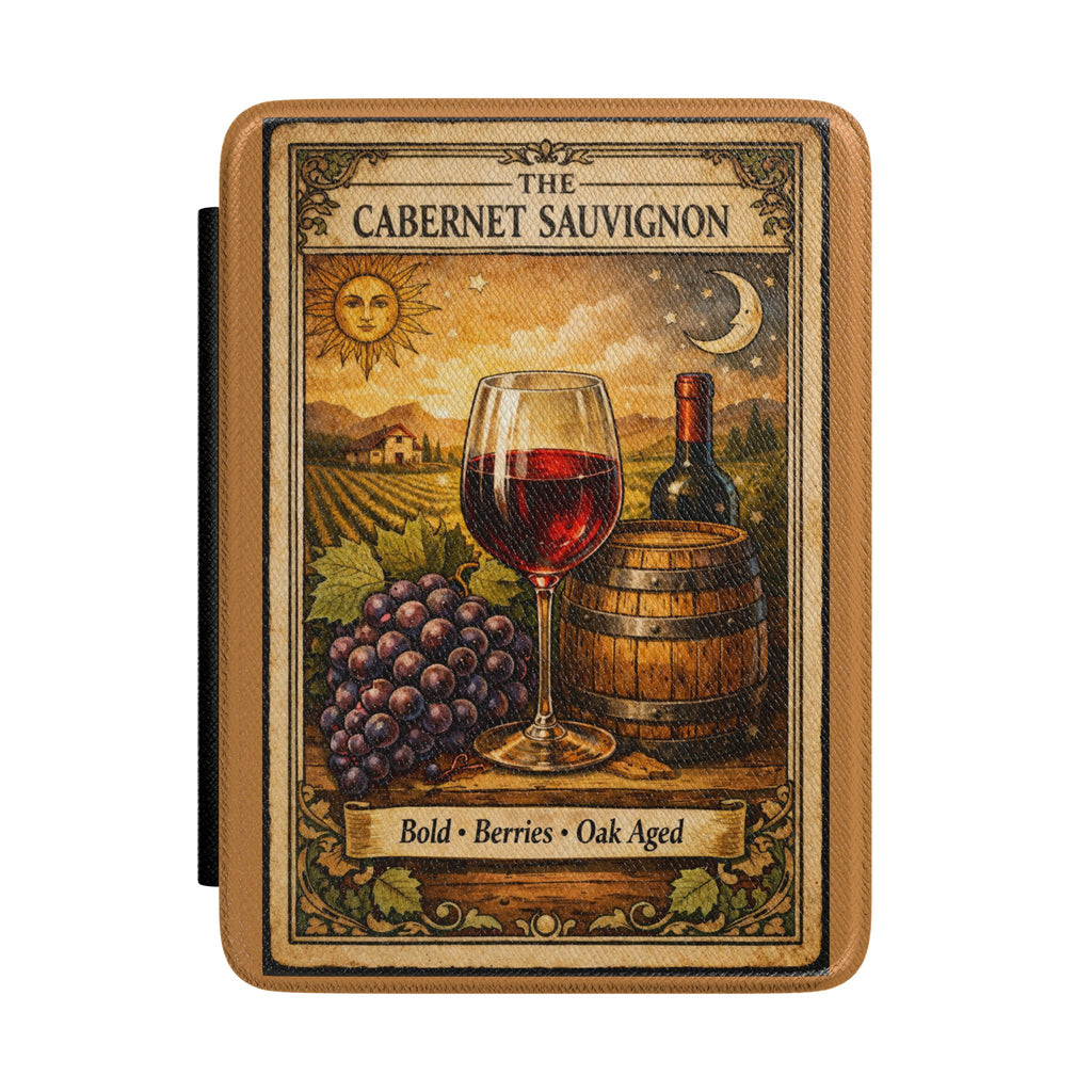 Cabernet Sauvignon Wine Art Kindle Case | Vineyard Glass Barrel Grapes