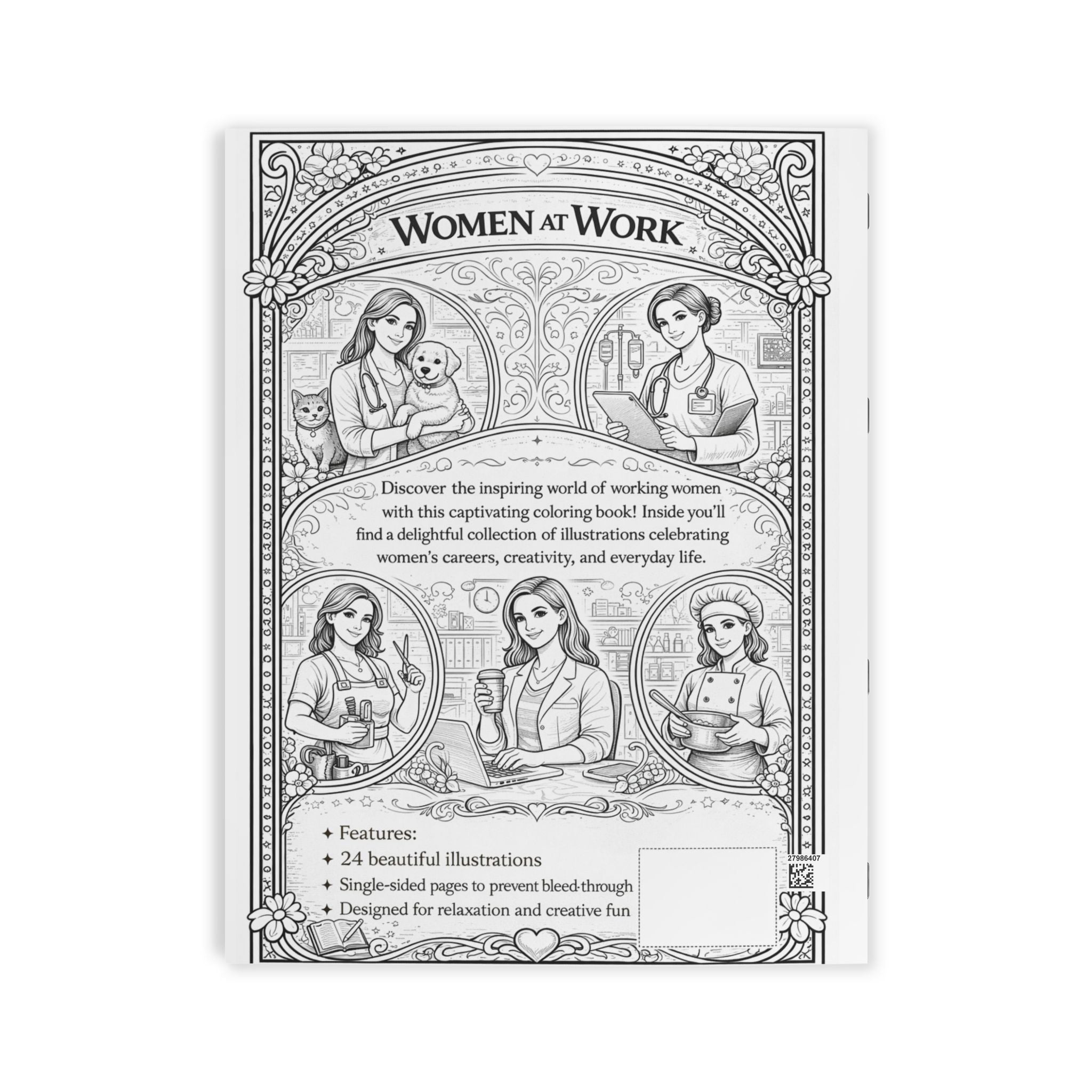 Women at Work Coloring Book | Careers Adult Coloring Book