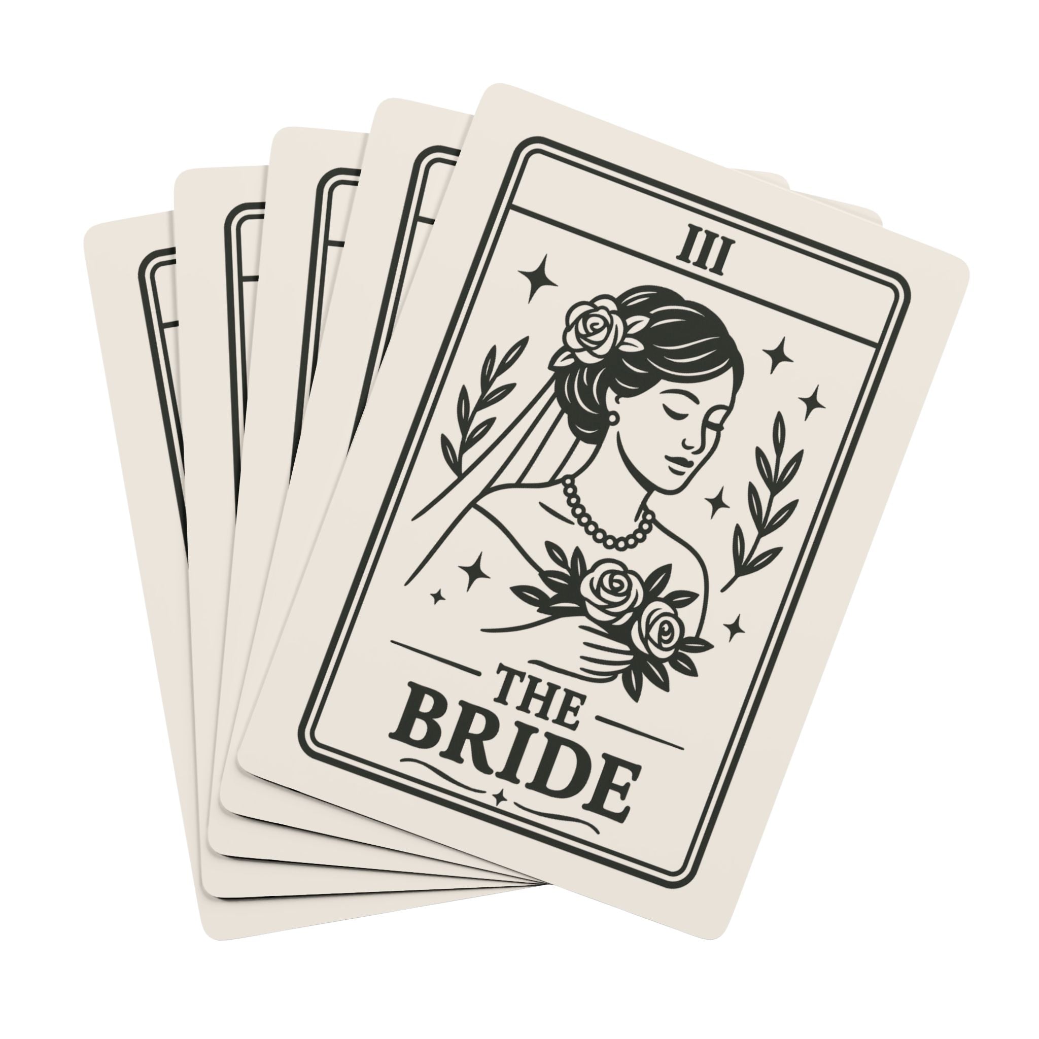 Bride Tarot Style Poker Playing Cards | Custom Bridal Deck, Ace of Spades