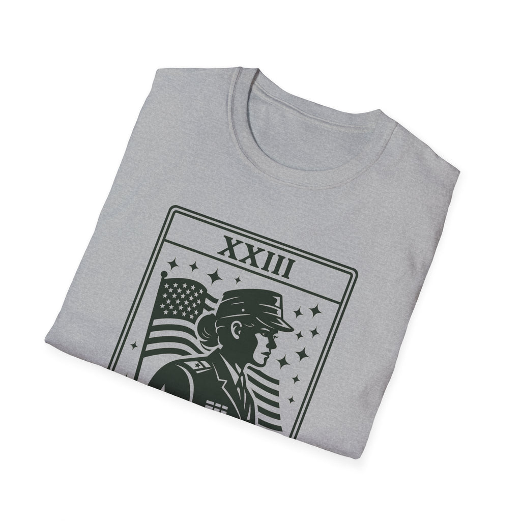 Female Veteran Shirt Tarot Card, Woman Veteran Gift, Military Woman Shirt, Patriotic Tee for Women, Veteran Gift Idea, USA Pride Shirt