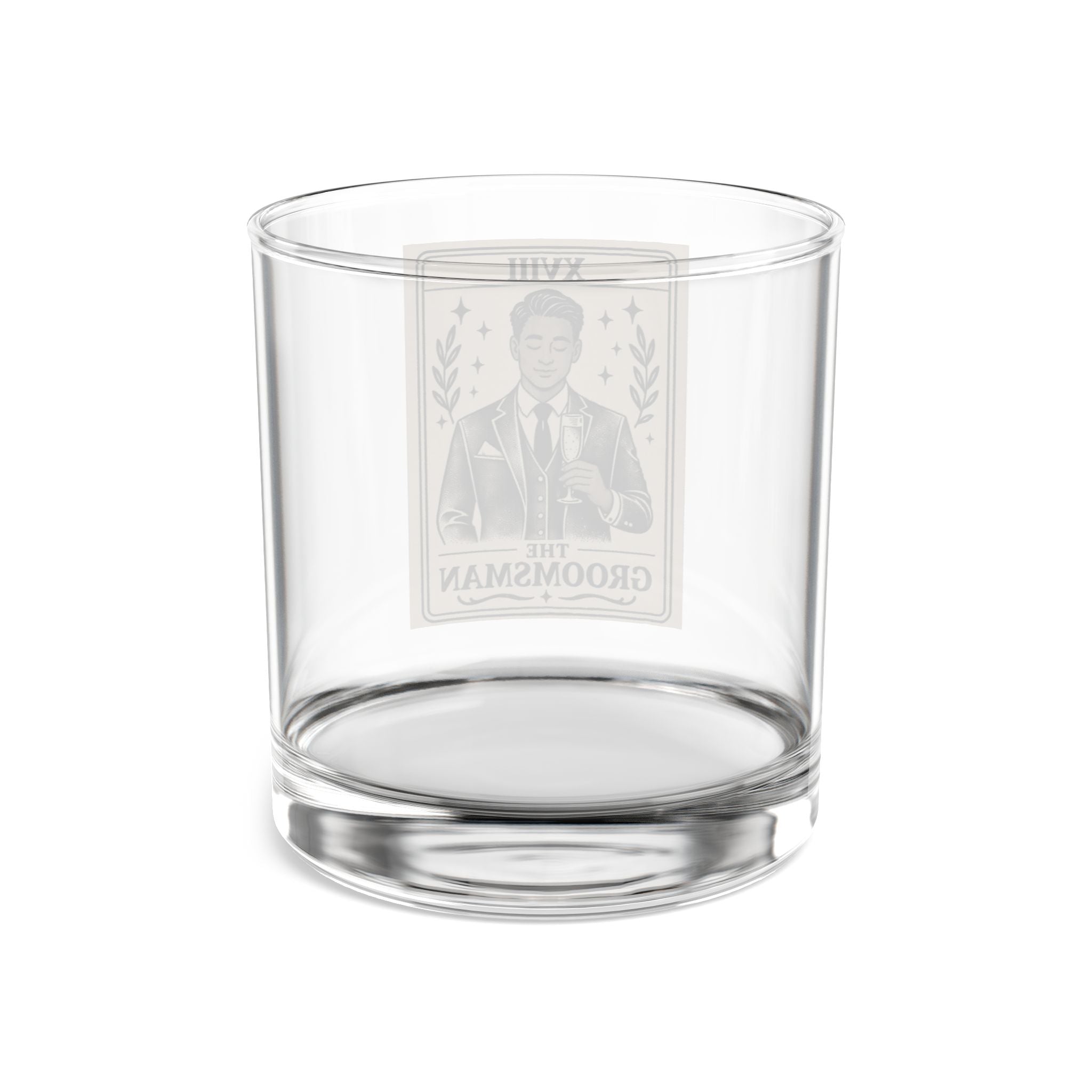 The Groomsman Tarot Card Rocks Glass | 10oz Whiskey Glass
