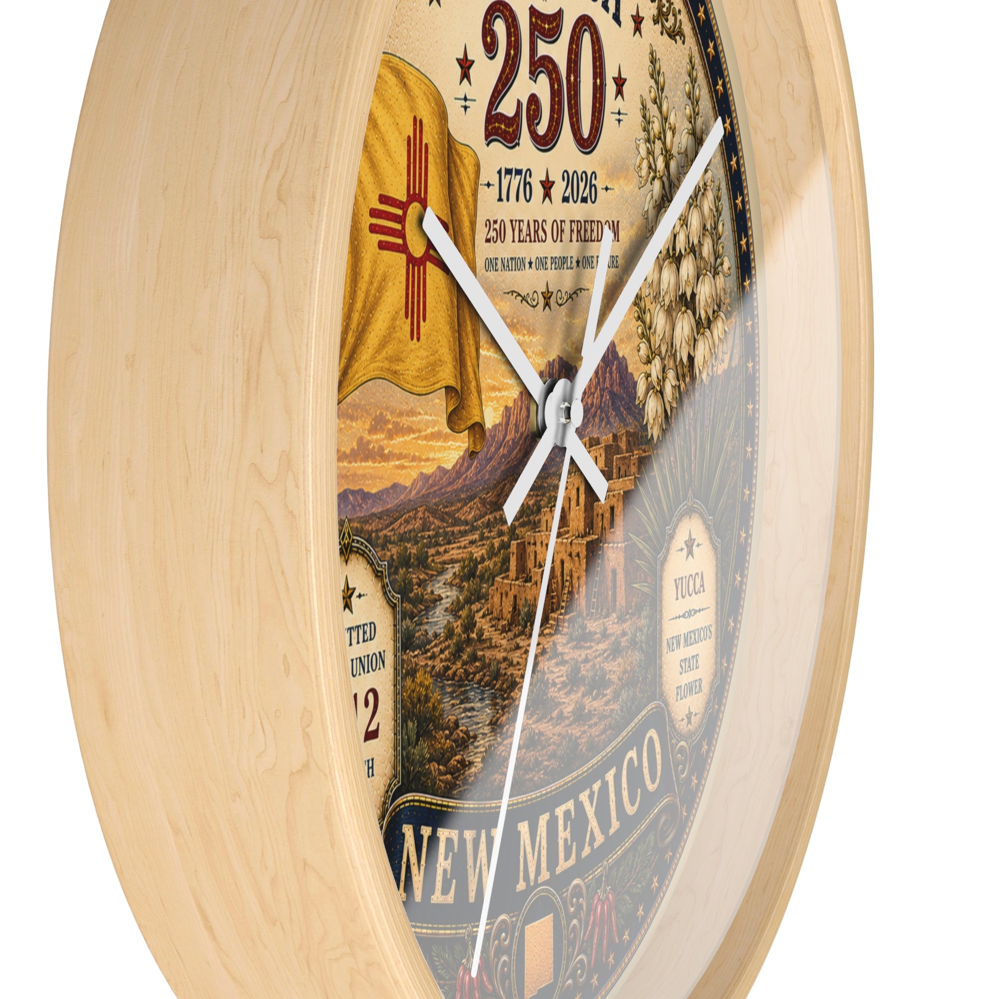New Mexico State Emblem Wall Clock | America 250 Centennial Desert Design