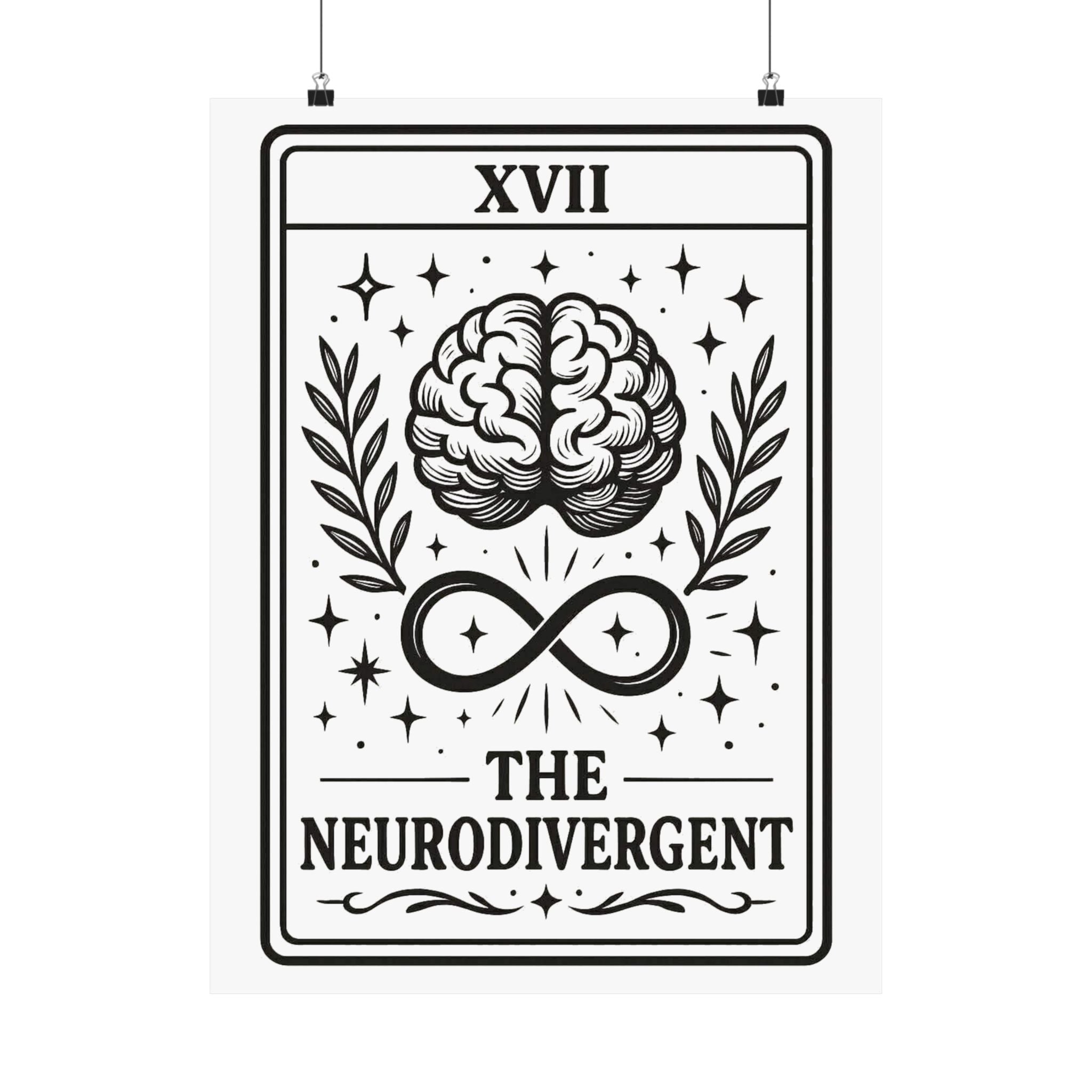 Neurodivergent Tarot Art Poster | Matte Vertical Poster