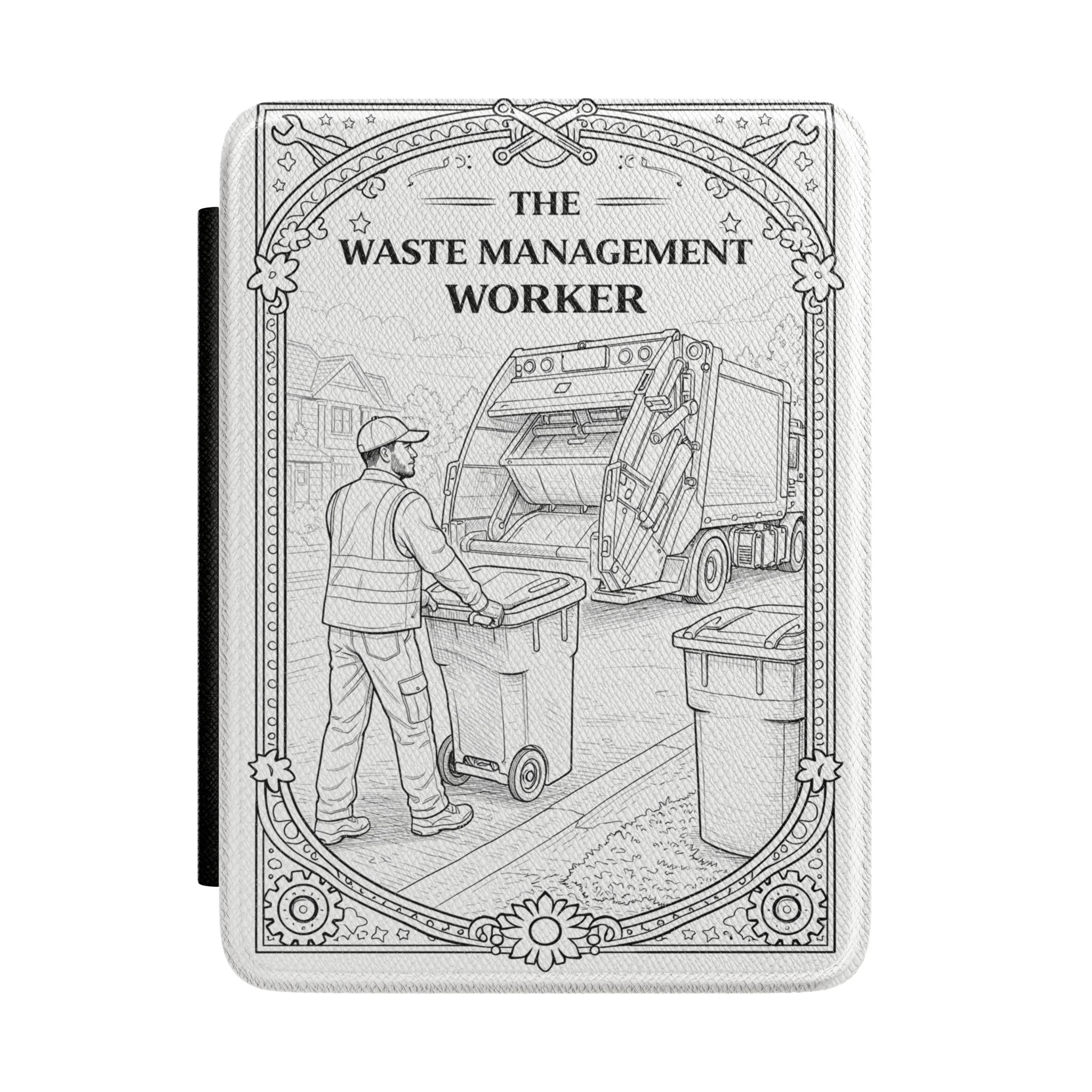Waste Management Worker Kindle Case | Garbage Truck Illustration