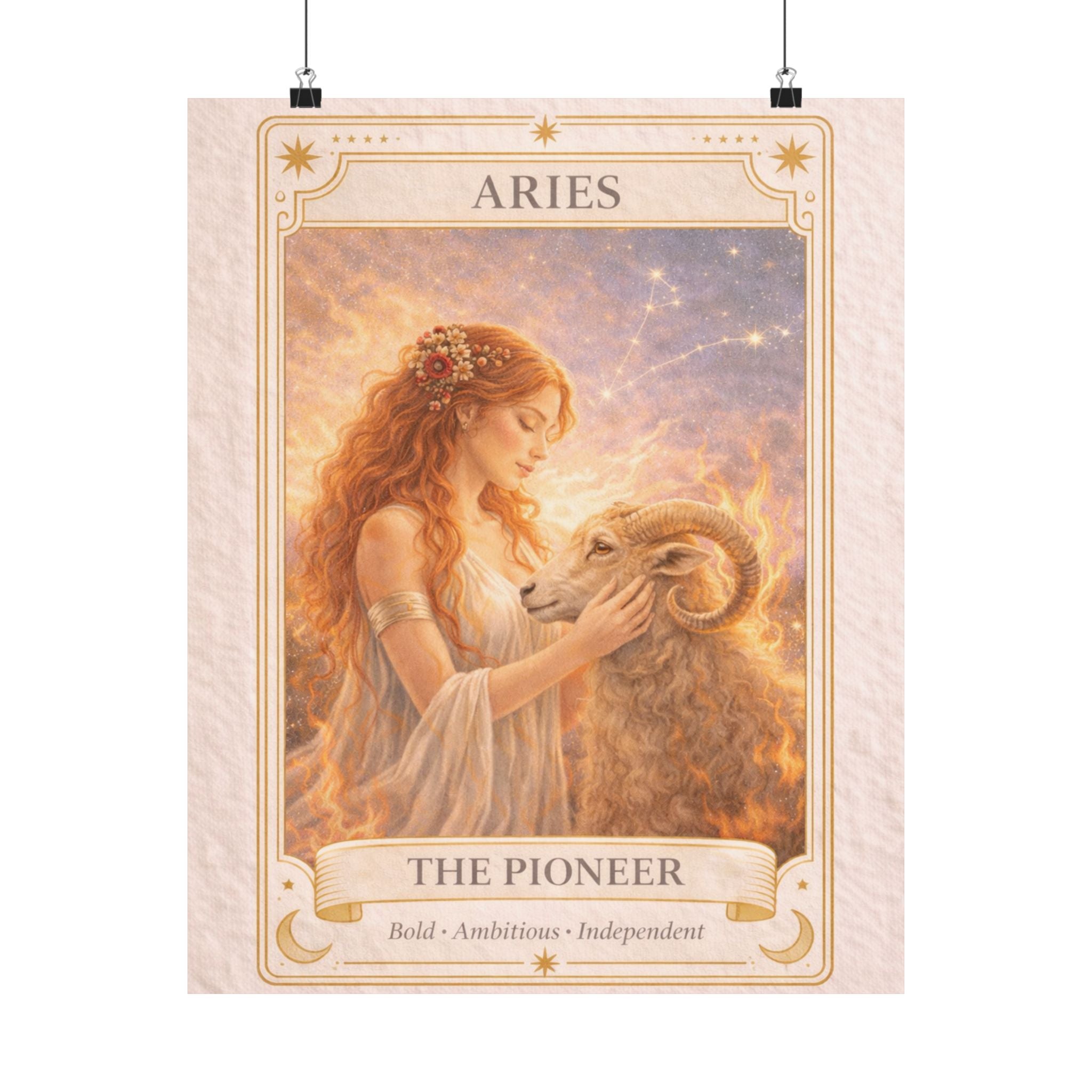 Aries Poster - Aries Zodiac Wall Art - Aries Decor - Astrology Poster - Zodiac Wall Art - Aries Gift - Horoscope Wall Art