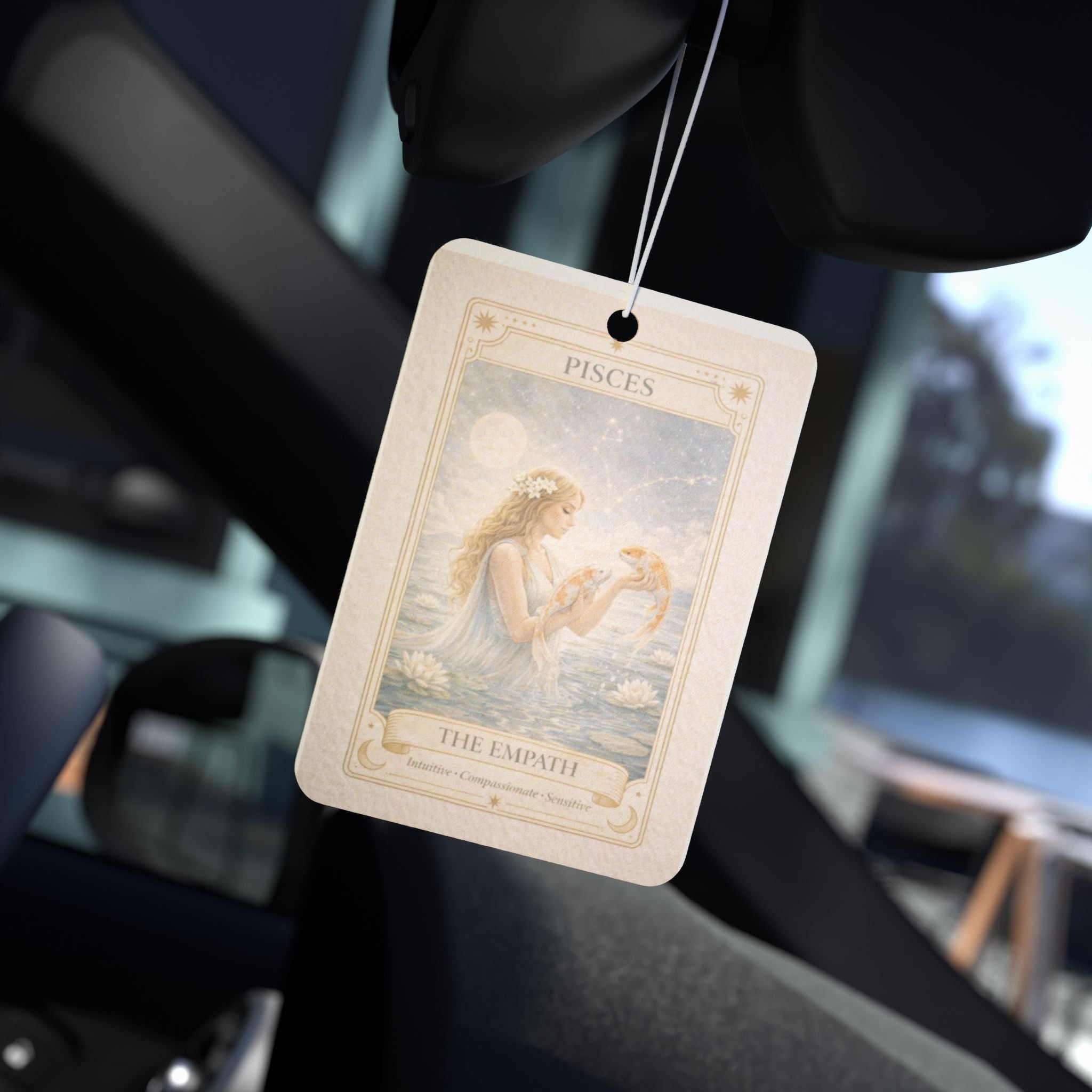 Pisces Tarot The Empress Car Air Freshener | Zodiac Astrology Decor