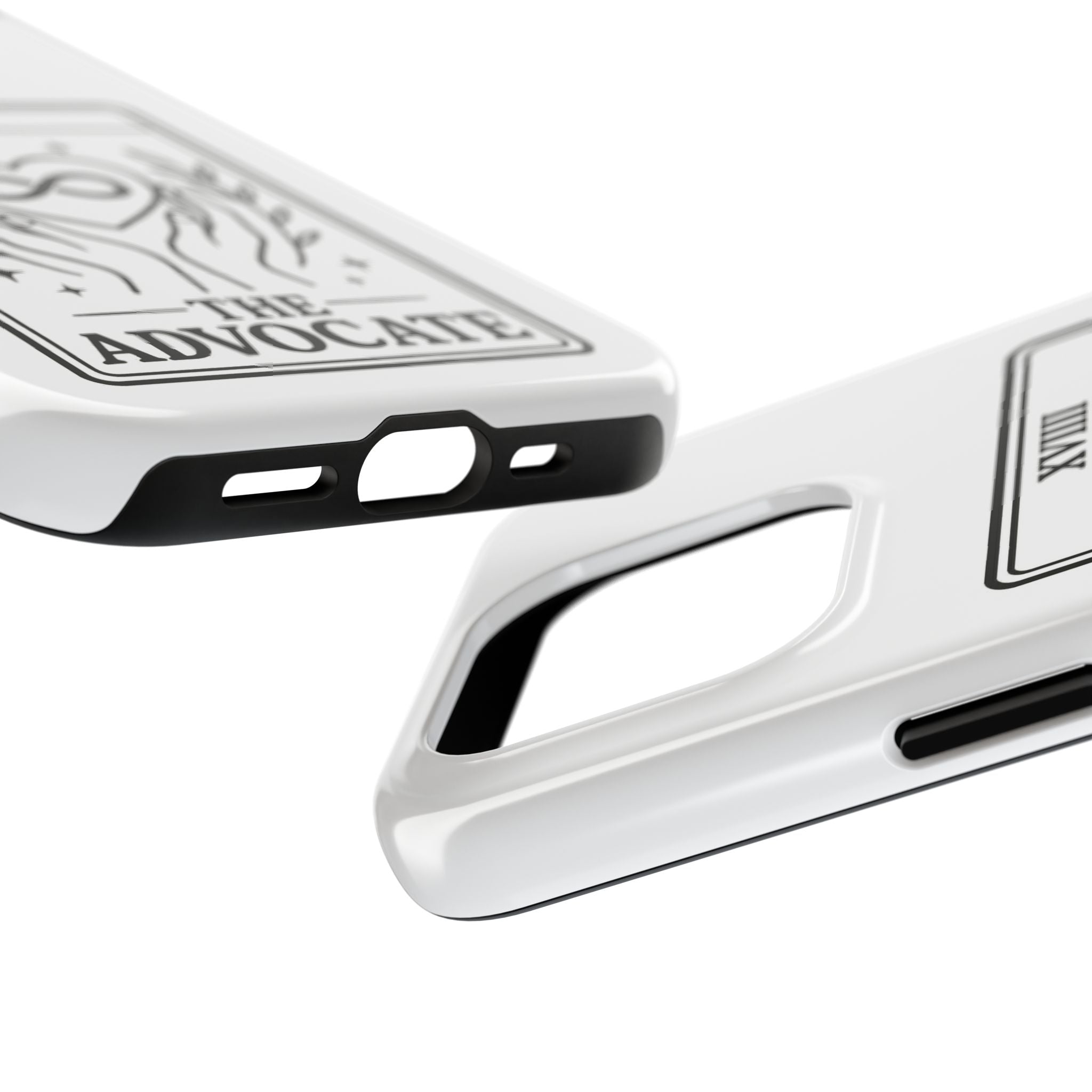The Advocate tarot card Phone Case | infinity heart hands design