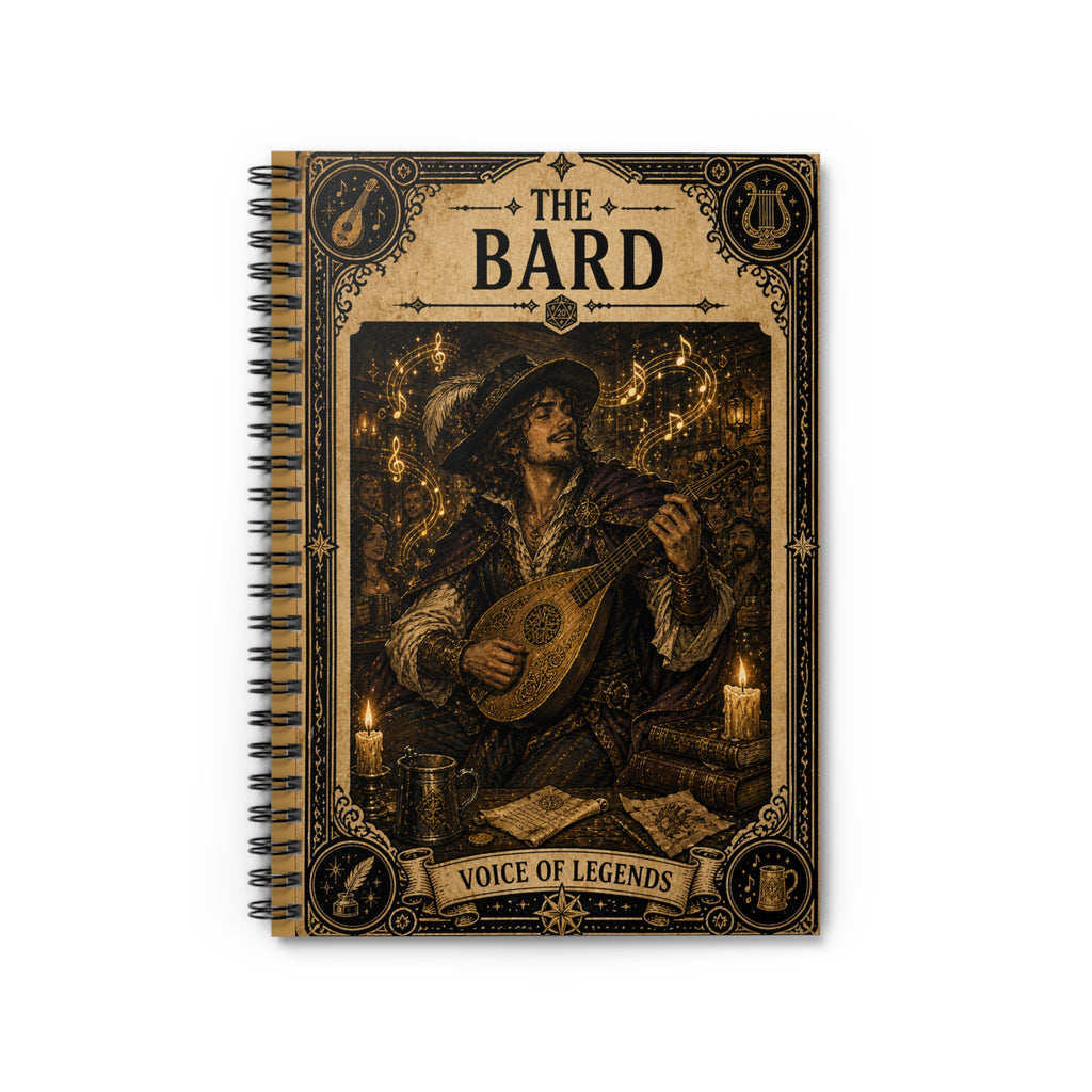 The Bard Voice of Legends Notebook | Spiral Ruled Journal