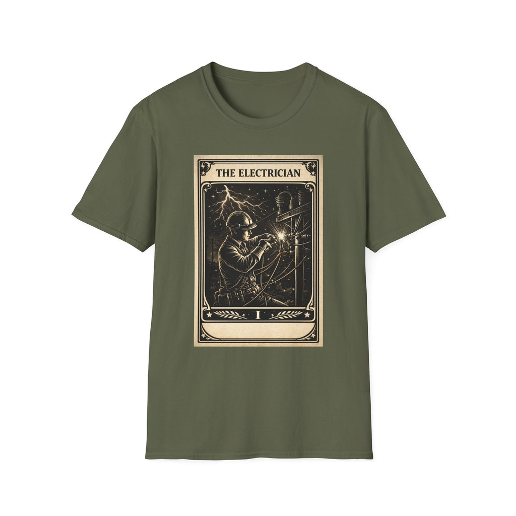 Electrician Shirt Tarot Card, Lineman Electrician Gift, Electrician Tee, Blue Collar Shirt, Electrician Gift Idea, Trade Worker Shirt
